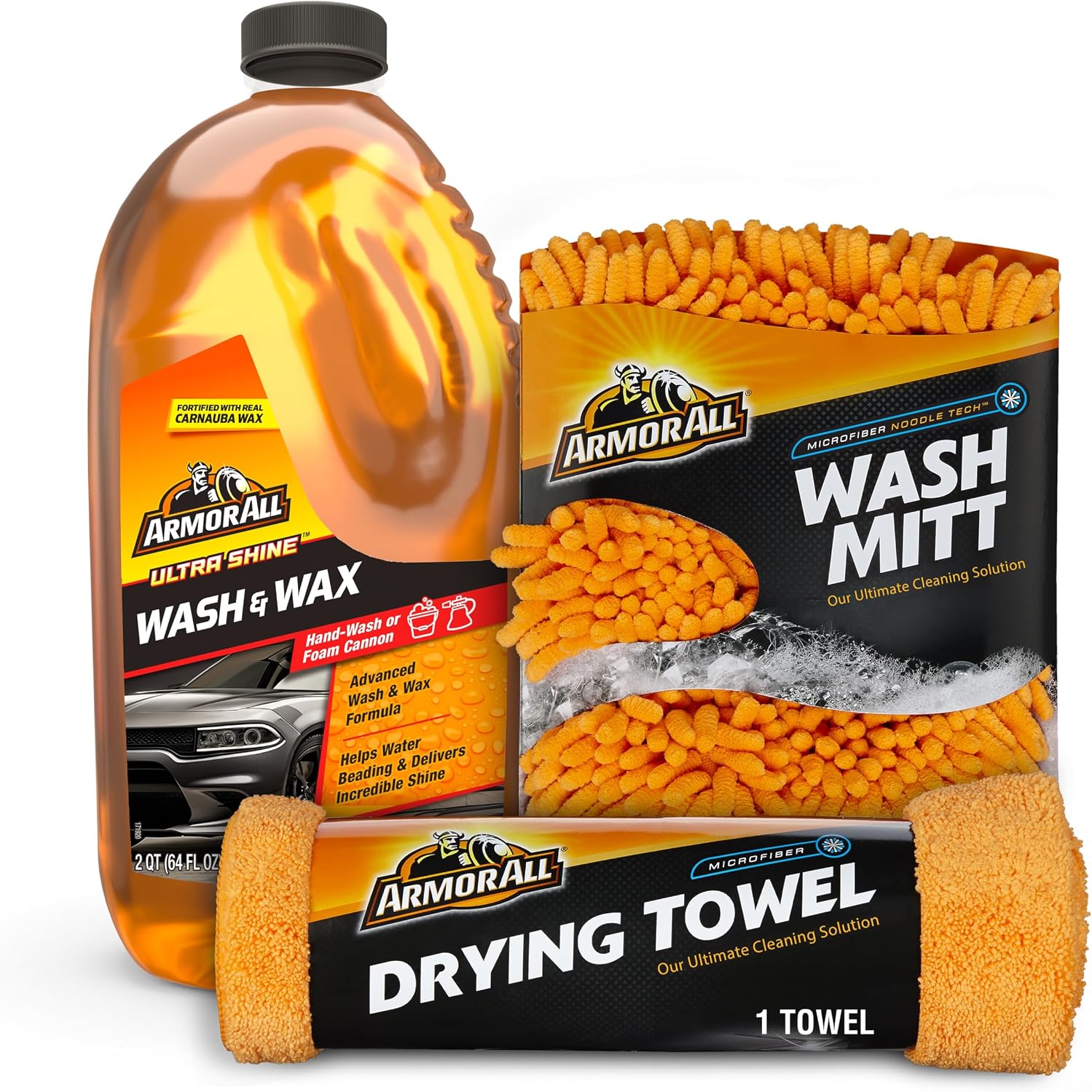 Armor All Cleaning Kit, Car Wash Soap, Wash Mitt & Microfiber Towel | Armor All Cleaning Kit, Car Wash Soap, Wash Mitt & Microfiber Towel - Image 2