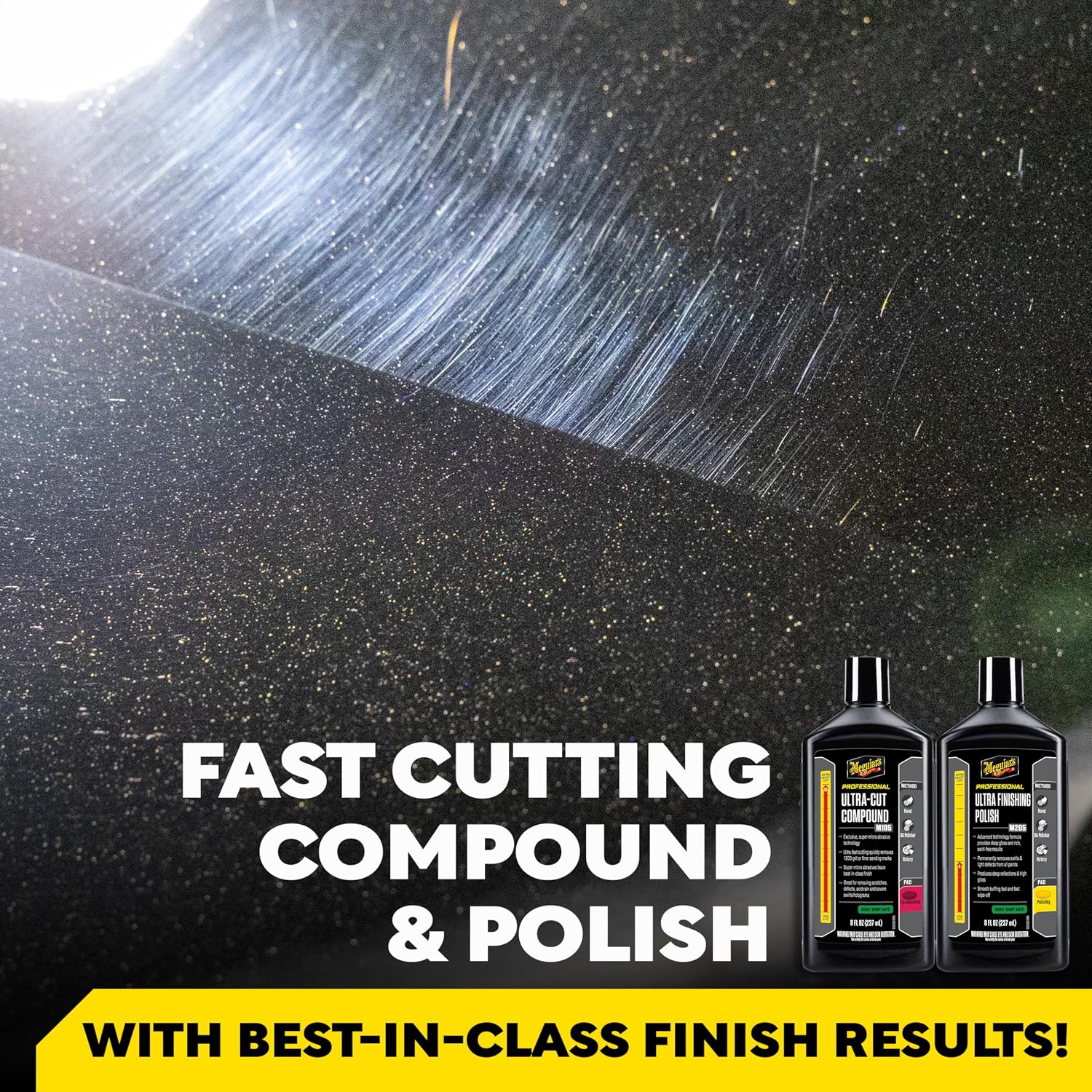 Meguiar’s Mirror Glaze Bundle, Polishing Compound Kit —Includes Ultra-Cut Compound And Ultra-Finishing For Scratch-Free Exterior Gloss; For Car Paint On Cars, Trucks & Suvs - Image 3