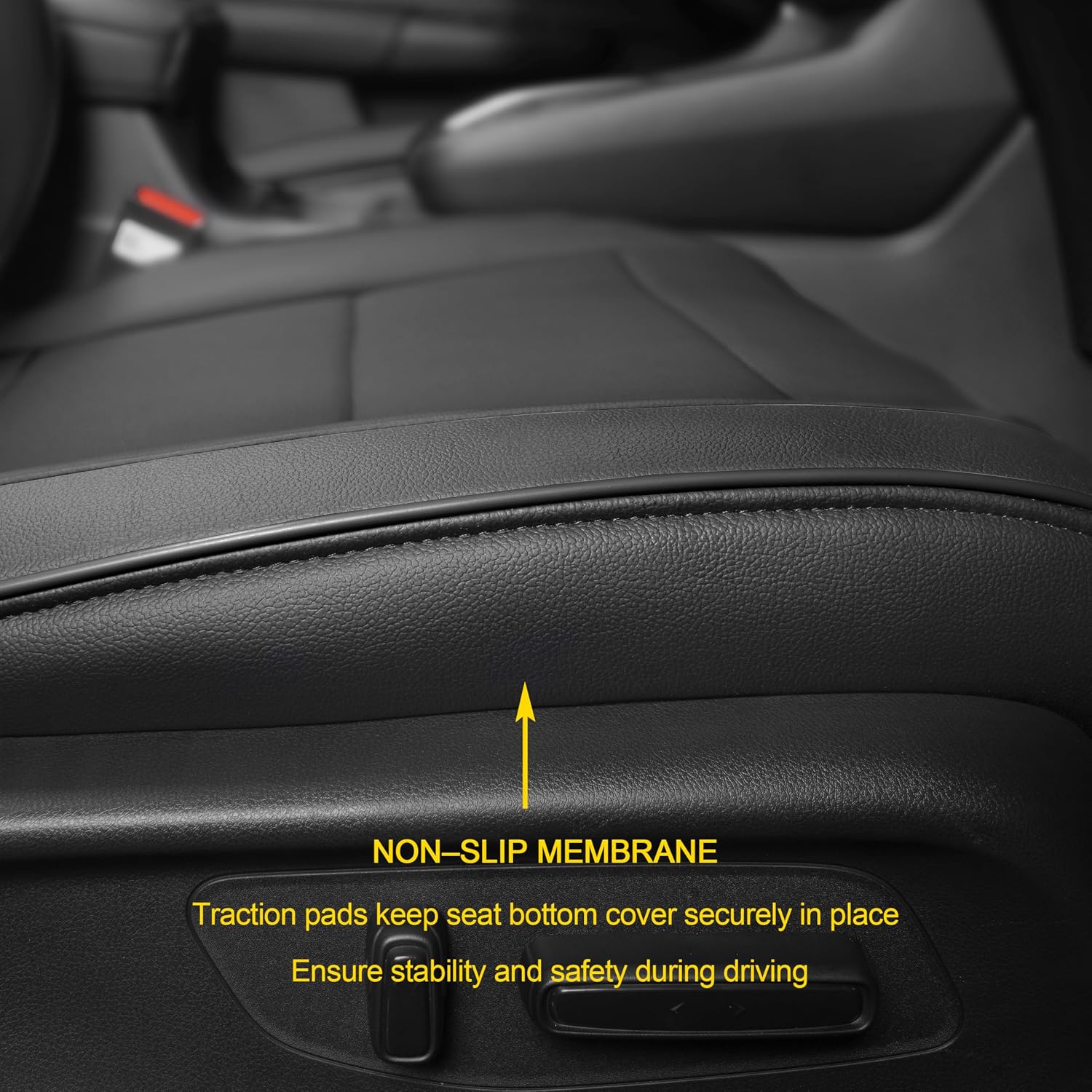 Lolcar CRV Seat Covers Custom Fit for Honda CRV 2017 2018 2019 2020 2021 2022,Leather Car Seat Cover Full Set for Trucks SUV,Waterproof Car Seat Cushion,Faux Leather (Black) - Image 6