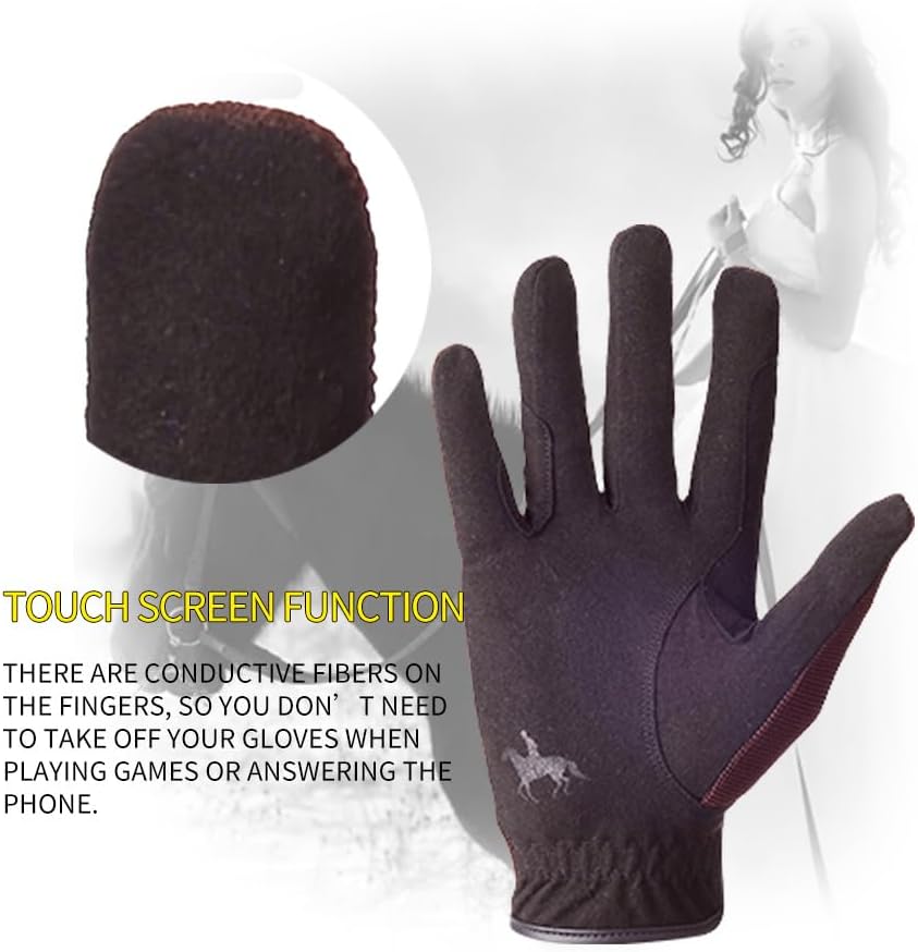Horse Riding Gloves Equestrian Gloves for Men Women Horseback Riding Gloves with Grip for Adults Riding Sports Biking Cycling Gardening - Image 5