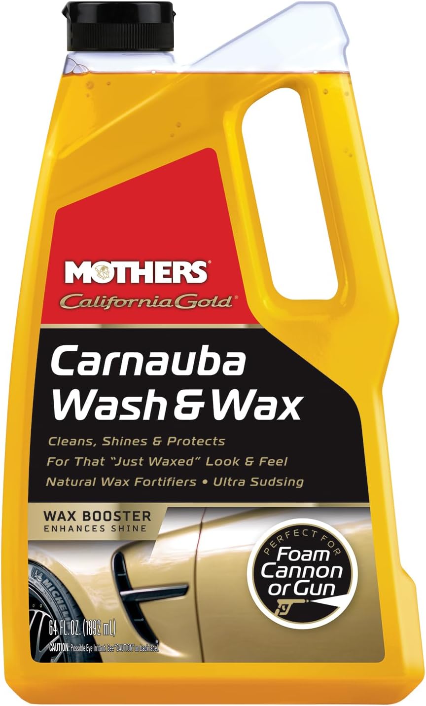 Mothers California Gold Carnauba Wash & Wax, 64 oz. (05674) | Cleans, Shines & Protects, Gentle, pH Balanced, Ultra-Sudsy, Spot-Free, Brilliant Finish, Won't Strip Wax or Ceramic - Image 2