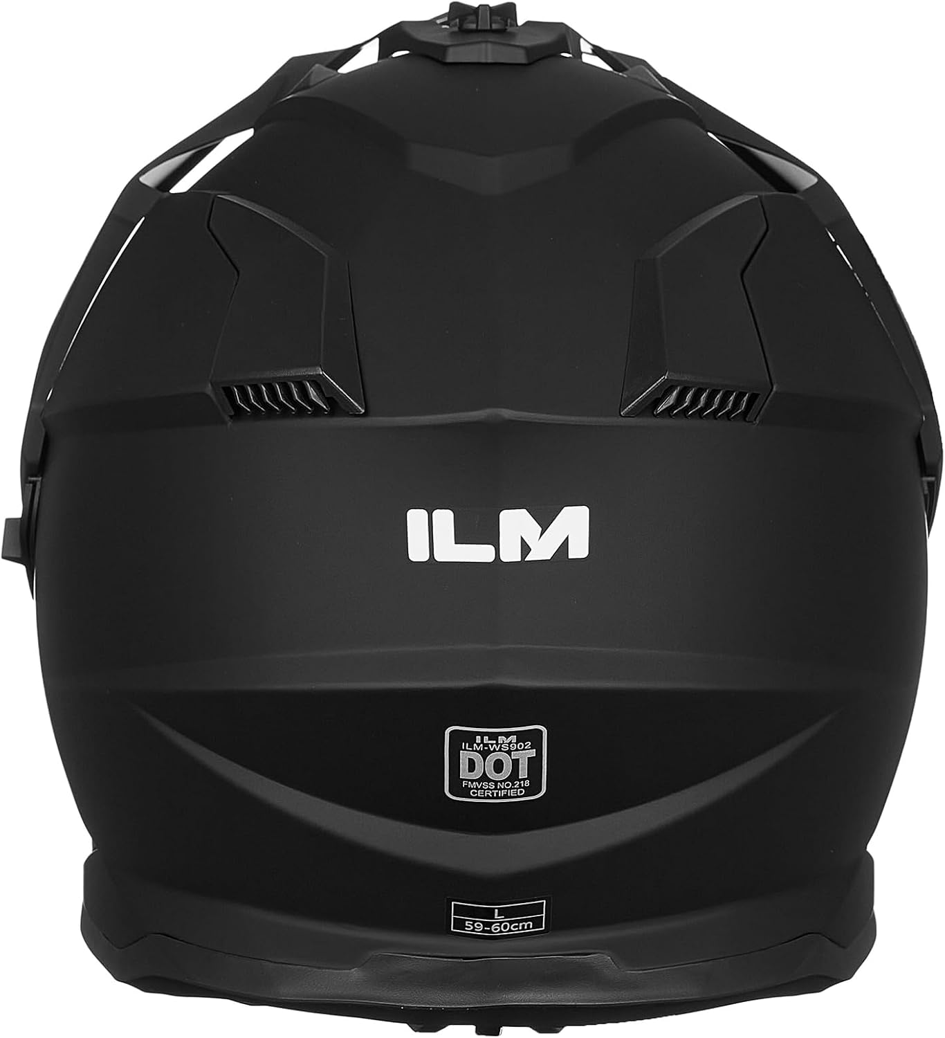 ILM Dual Sport Adventure Motorcycle Helmet with Pinlock Compatible Sun Visor Snowmobile ATV Dirt Bike Off Road Casco Model WS902 (Matte Black, L) - Image 9