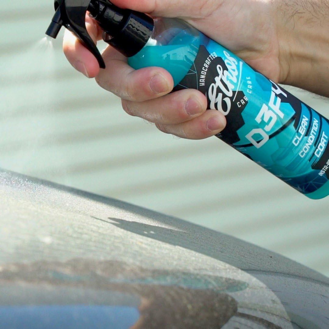 Ethos Defy - 3 in 1 Ceramic Coating - Waterless Car Wash Spray & Wax - Car Wax Spray Rnseless Wash - Hydrophobic Top Coat - Polish & Polymer Paint Sealant Protection - with Insta-Bond Technology - Image 4