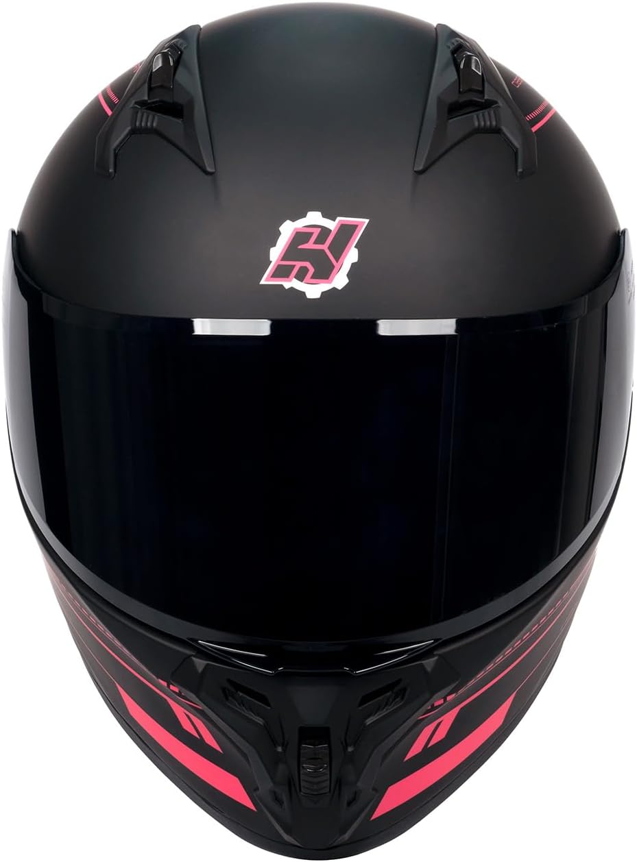 HAX Motorcycle Helmet Full Face Dual Visor for Women, DOT Approved | Adult Helmet for Motorbike Street Bike with Pinlock Ready Obsidian Pro Series - Image 7