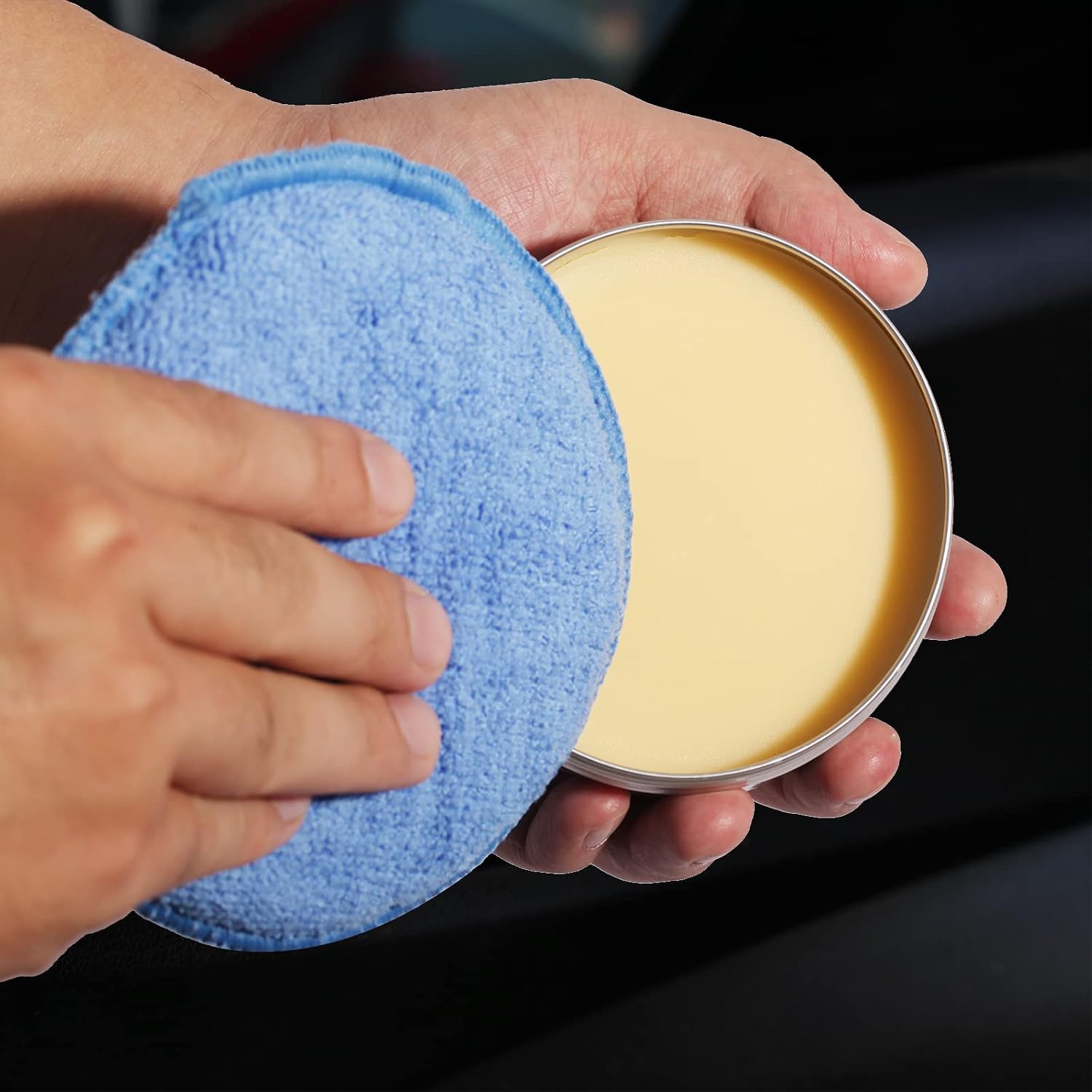 FONAROLL Wax Applicator Pads Polishing Pads Microfiber Applicator Pad for Car Wax and Polishing (Blue 12Pcs) - Image 7