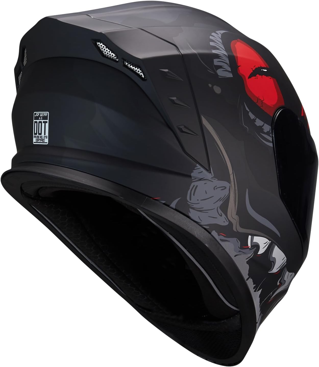A8 Motorcycle Full Face Dual Visor Helmets for Adults DOT Approved | DOT FMVSS218 Certified, Lightweight design,Washable Comfort Lining,for Street Bike Racing Motorbike - Image 7