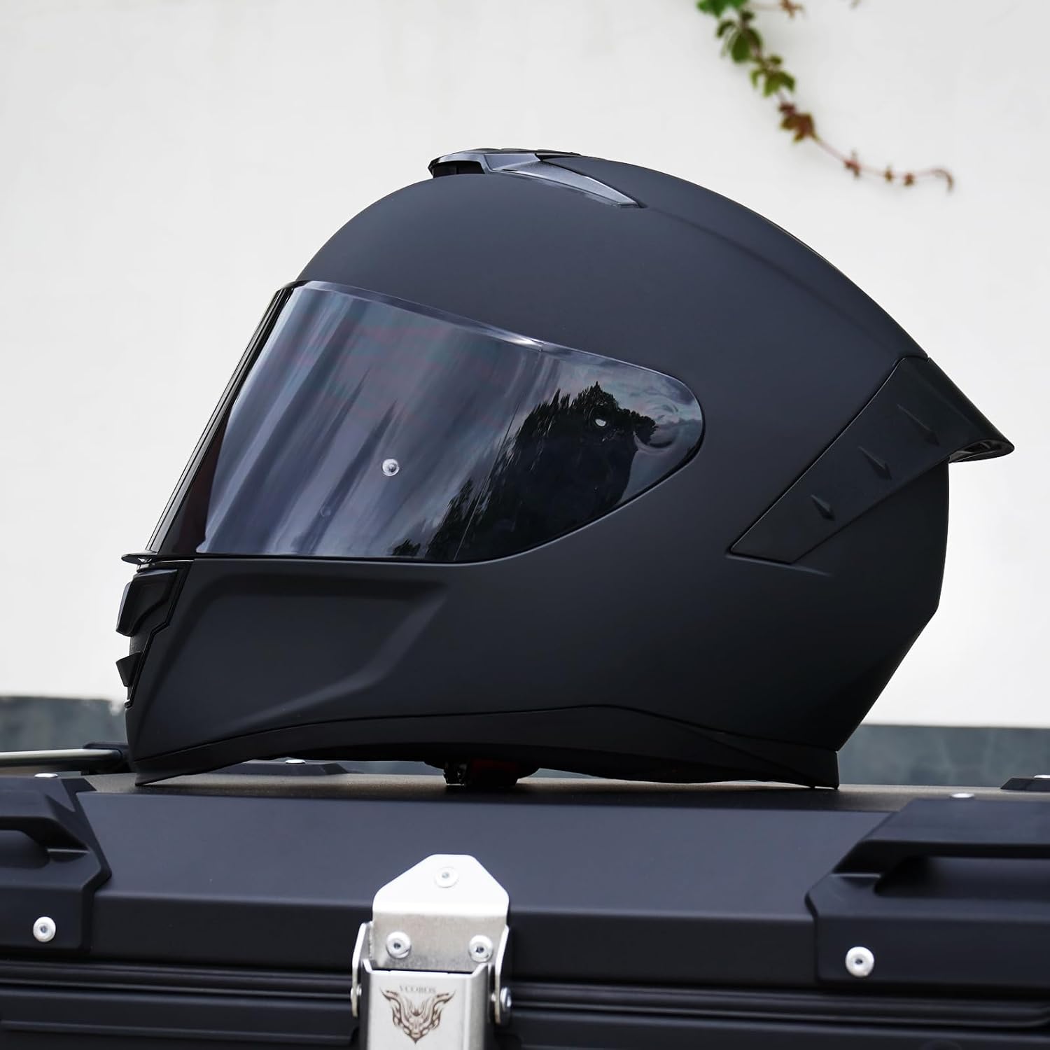Full Face Motorcycle Helmets,MG611 DOT Approved Motorcycle Helmet | Motorbike Racing Street Bike Helmets for Adult Women Men with Black Visor & Storage Bag,Washable Liner,Glasses Friendly - Image 4