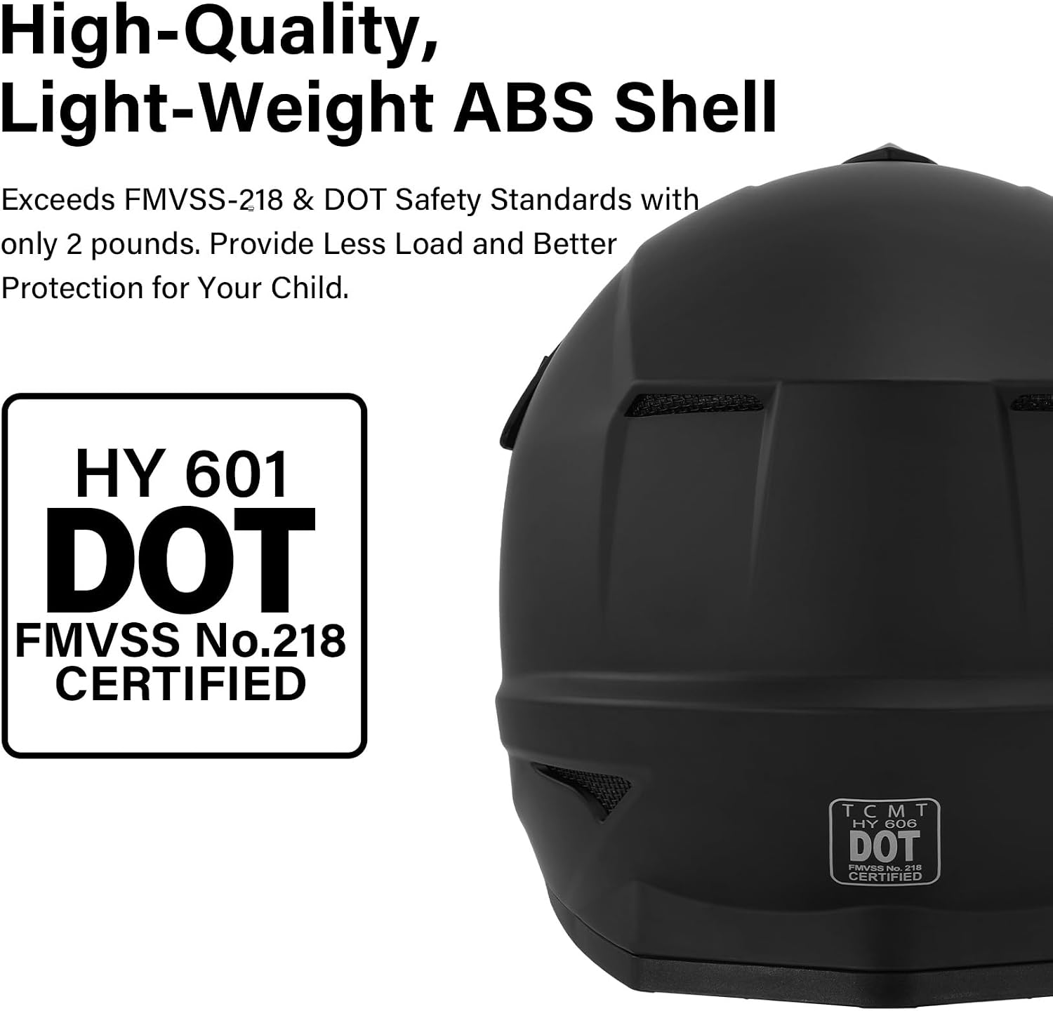 Youth Dirt Bike Helmet DOT Approved Kids Full Face Motocross Helmets | Motorcycle Riding Gear included Goggles & Gloves, Ultra-Lightweight, For ATV UTV Off-Road, Matte Black Medium - Image 3