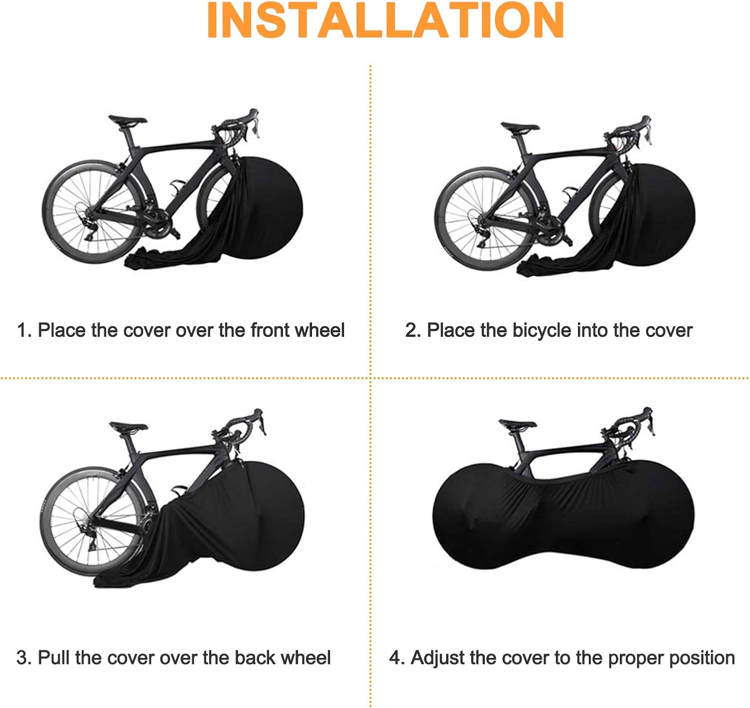 Bike Wheel Cover Indoor Dust-Proof and High Elasticity Bicycle Wheel Bag - Image 5
