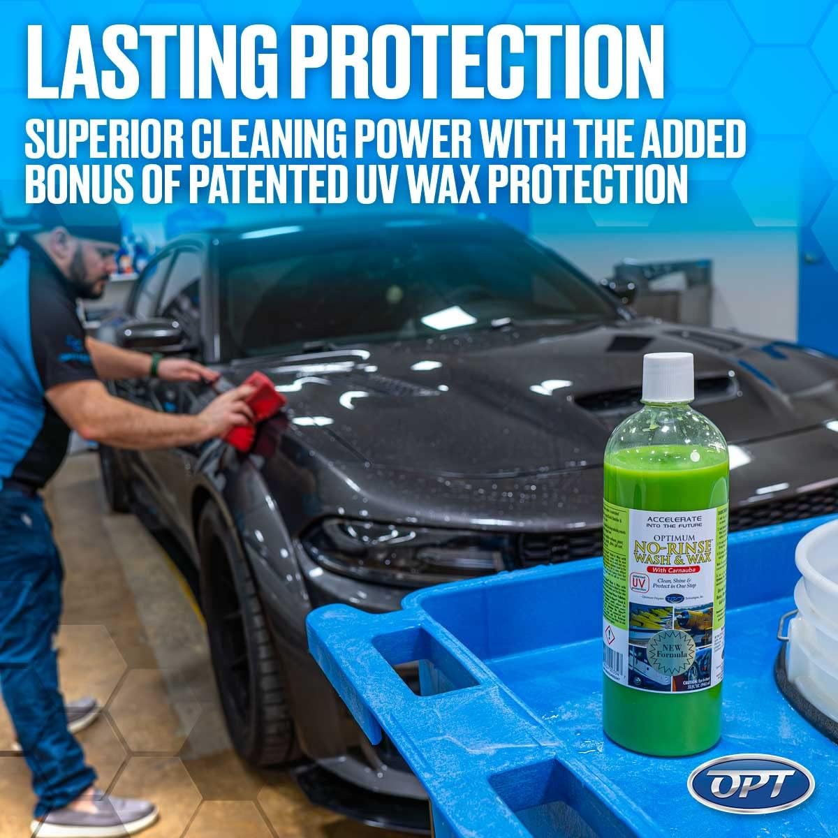 Optimum No Rinse Wash and Wax – Rinseless Car Wash Formulated with Carnauba Wax with UV Protection - For Cars, RVs, Trucks, Motorcycles and more (32 Oz) - Image 8