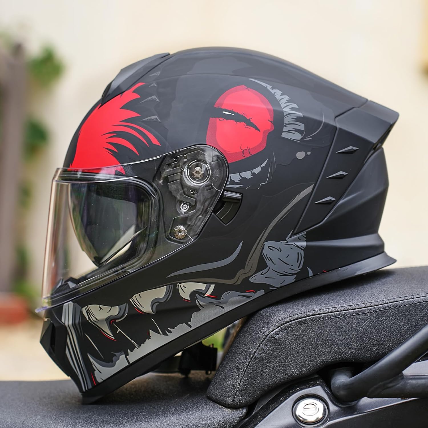 A8 Motorcycle Full Face Dual Visor Helmets for Adults DOT Approved | DOT FMVSS218 Certified, Lightweight design,Washable Comfort Lining,for Street Bike Racing Motorbike - Image 5