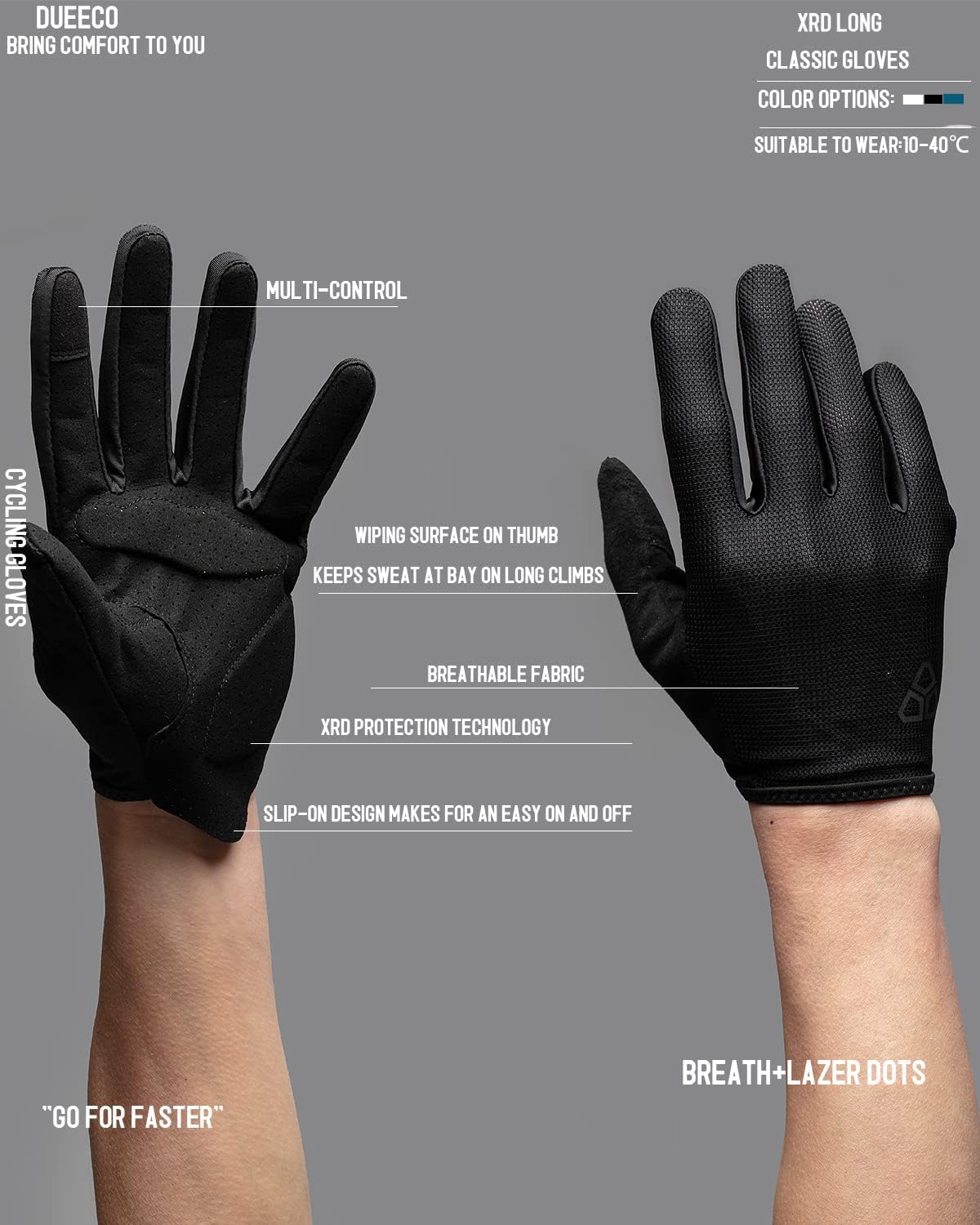 Cycling Gloves - Men & Women's Bike Gloves with 3MM XRD Palm Padding, Touch Screen Compatible for Mountain & Road Biking - Image 8