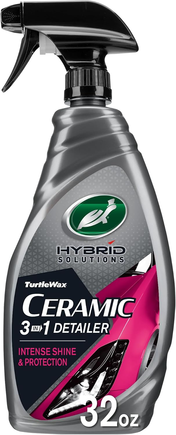 Turtle Wax Hybrid Solutions Ceramic 3-in-1 Car Detailer, Waterless Car Wash, Long-lasting HydrophobicWax Protection and High Gloss Shine, Safe For All Exterior Surfaces, 32 oz (Pack of 1) - Image 2