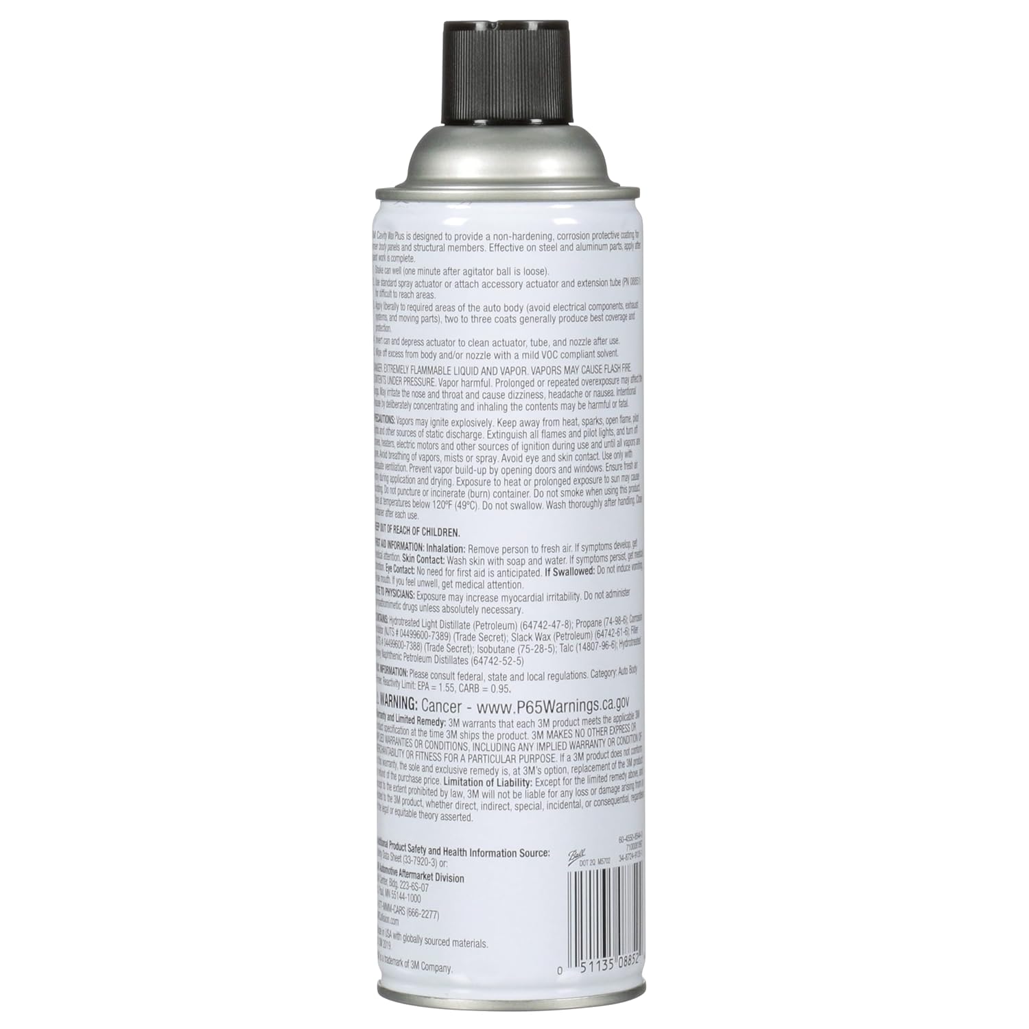 3M Cavity Wax Plus Aerosol Spray, 08852, 18 fl oz, Self-Healing, Chipping | Corrosion Protection; Non-Hardening; Peeling; Cracking - Image 8