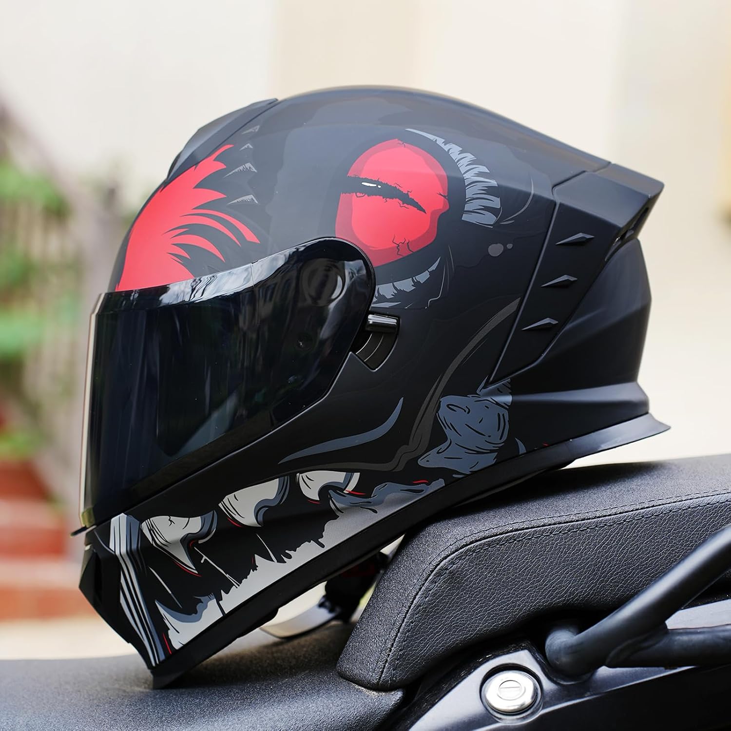 A8 Motorcycle Full Face Dual Visor Helmets for Adults DOT Approved | DOT FMVSS218 Certified, Lightweight design,Washable Comfort Lining,for Street Bike Racing Motorbike - Image 8