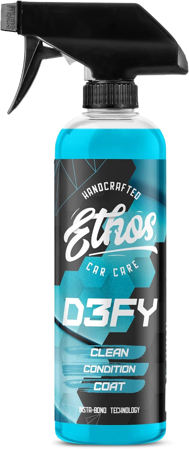 Ethos Defy - 3 in 1 Ceramic Coating - Waterless Car Wash Spray & Wax - Car Wax Spray Rnseless Wash - Hydrophobic Top Coat - Polish & Polymer Paint Sealant Protection - with Insta-Bond Technology - Image 2