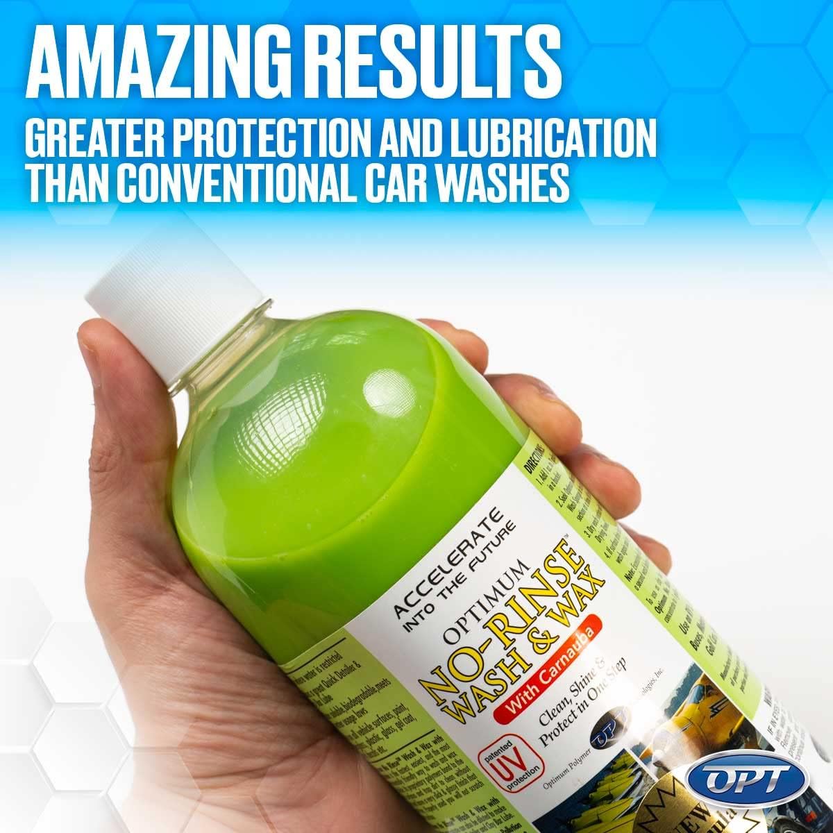 Optimum No Rinse Wash and Wax – Rinseless Car Wash Formulated with Carnauba Wax with UV Protection - For Cars, RVs, Trucks, Motorcycles and more (32 Oz) - Image 6