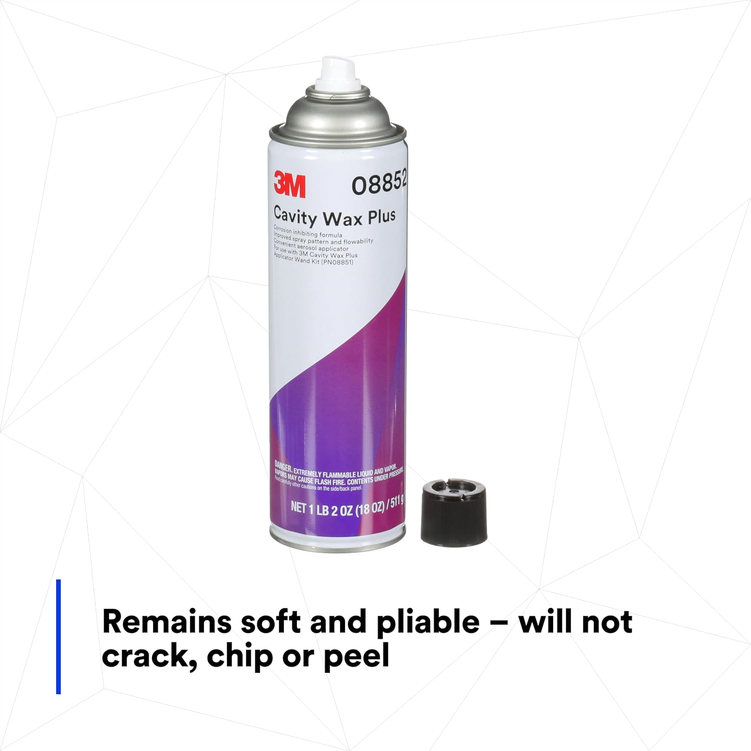 3M Cavity Wax Plus Aerosol Spray, 08852, 18 fl oz, Self-Healing, Chipping | Corrosion Protection; Non-Hardening; Peeling; Cracking - Image 6