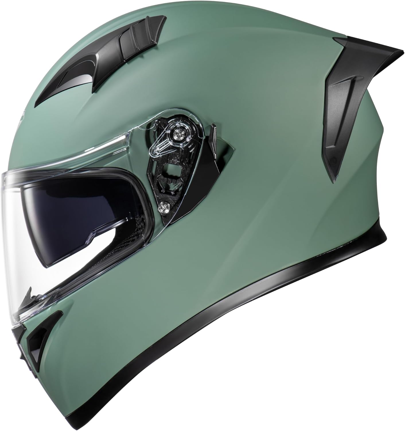 KYPARA Full Face Motorcycle Helmet with Internal Tinted Visor & DOT Approved for Moped ATV Cruiser Scooter (Alpine Matt Green, X-Large) - Image 3