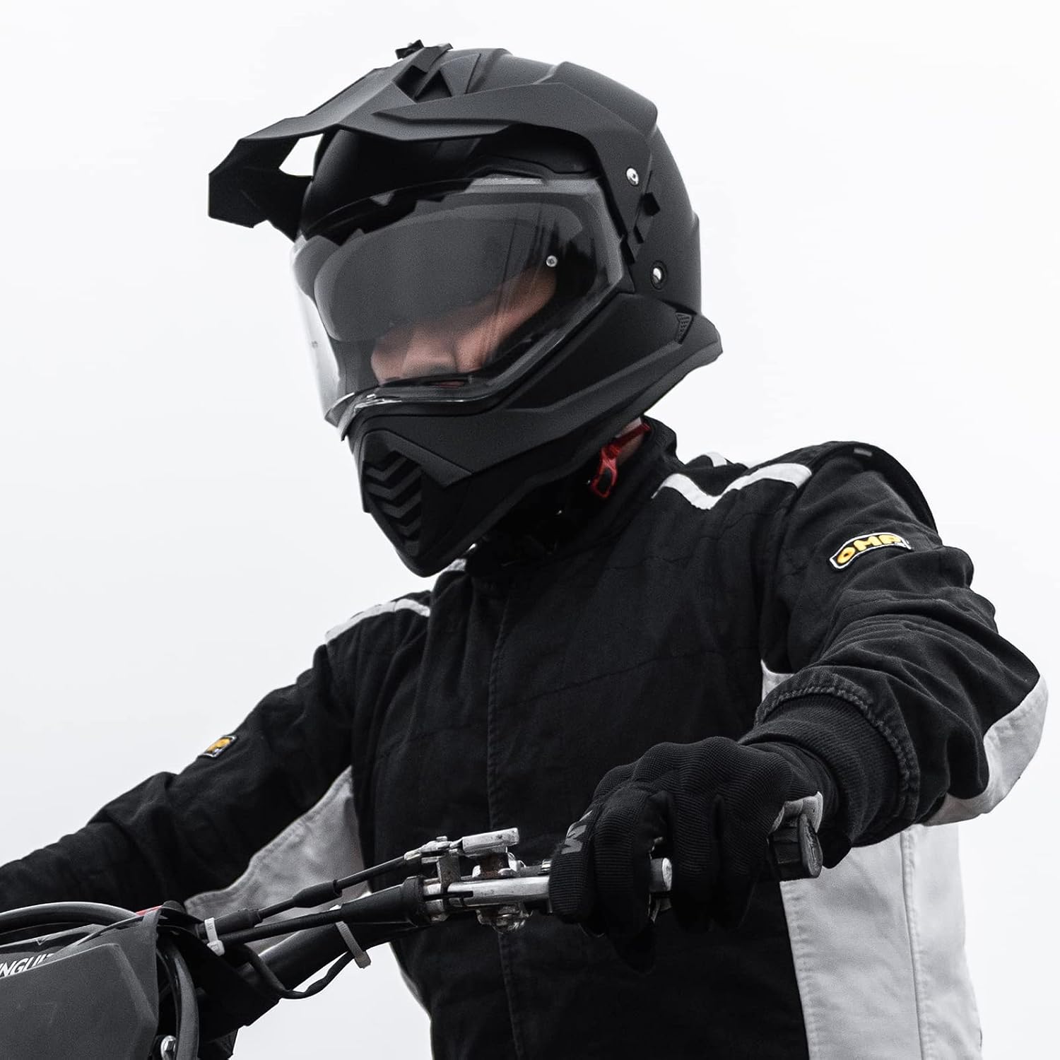 ILM Dual Sport Adventure Motorcycle Helmet with Pinlock Compatible Sun Visor Snowmobile ATV Dirt Bike Off Road Casco Model WS902 (Matte Black, L) - Image 8