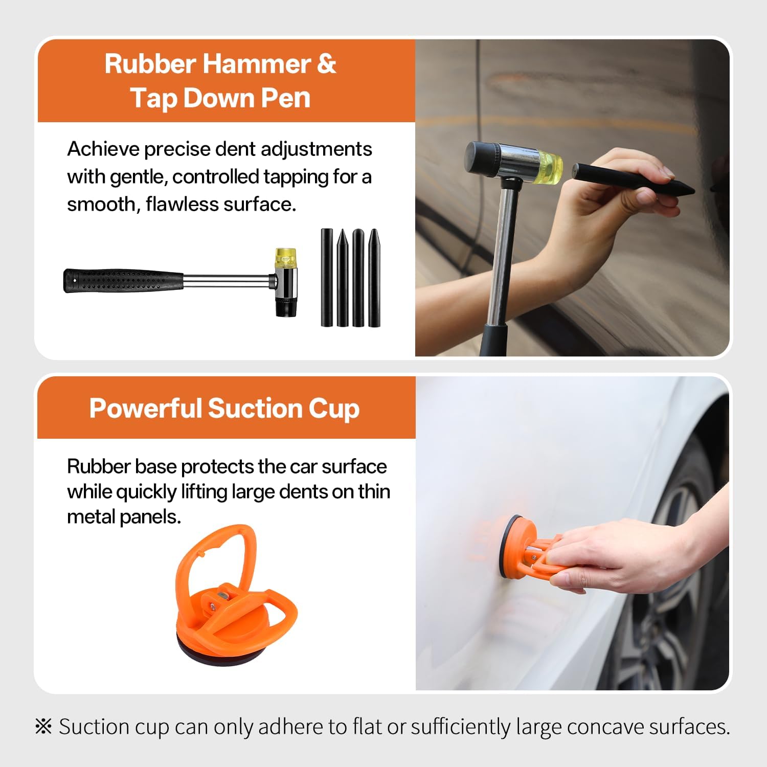 Paintless Dent Repair Kit for Car, PDR Paintless Dent Removal Tools | Dent Puller Kit with Dent Lifter & Pro Dent Puller Tabs, Auto Body Dent Puller for Car Dent Repair, Hail Damage Repair - Image 6