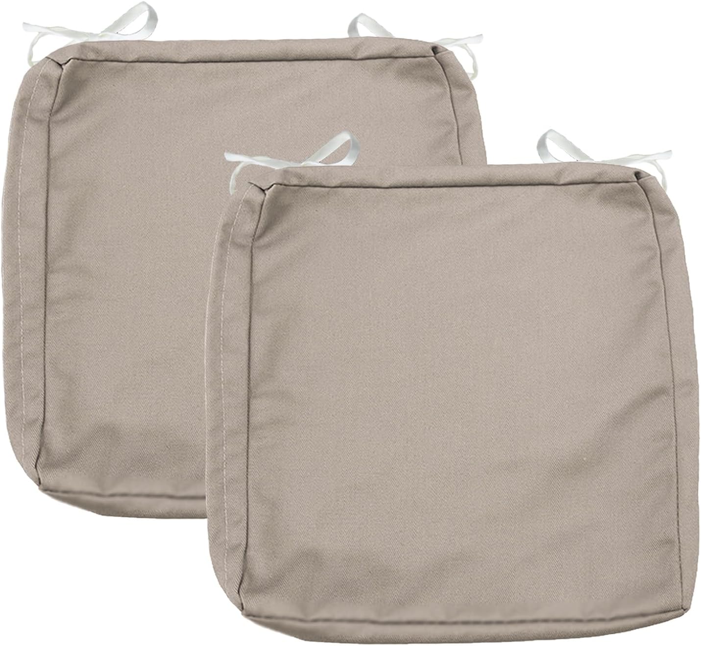 Sqodok Outdoor Cushion Covers 18x18 inch, 2Pack Patio Chair Cushion Covers | Patio Cushion Covers for Outdoor Furniture Waterproof Outside Seat Slipcovers Replacement for Sofa, Wicker Chair - Image 2