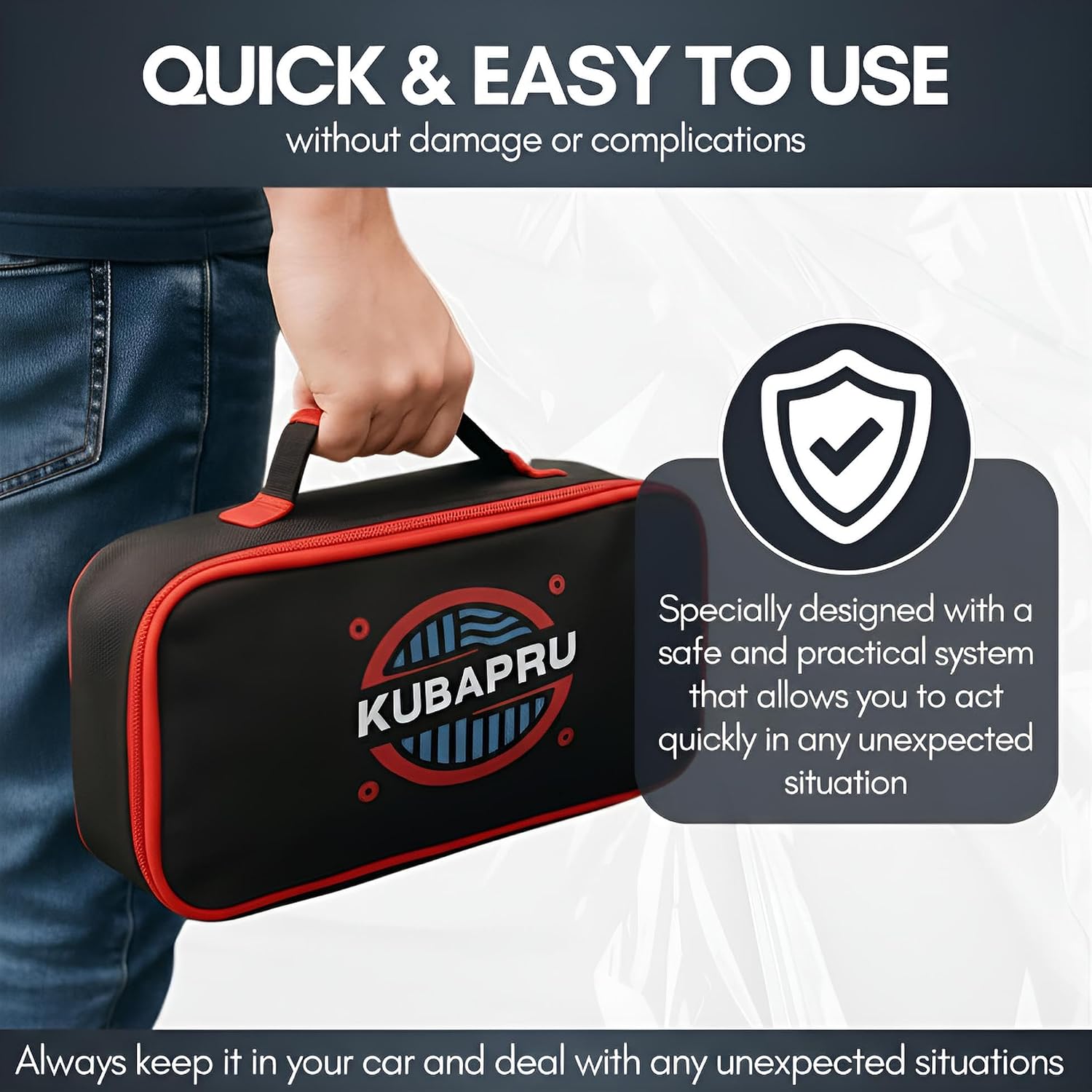 22-Piece Stainless Steel Car Repair Kit, Air Wedge & Carry Bag - Image 10