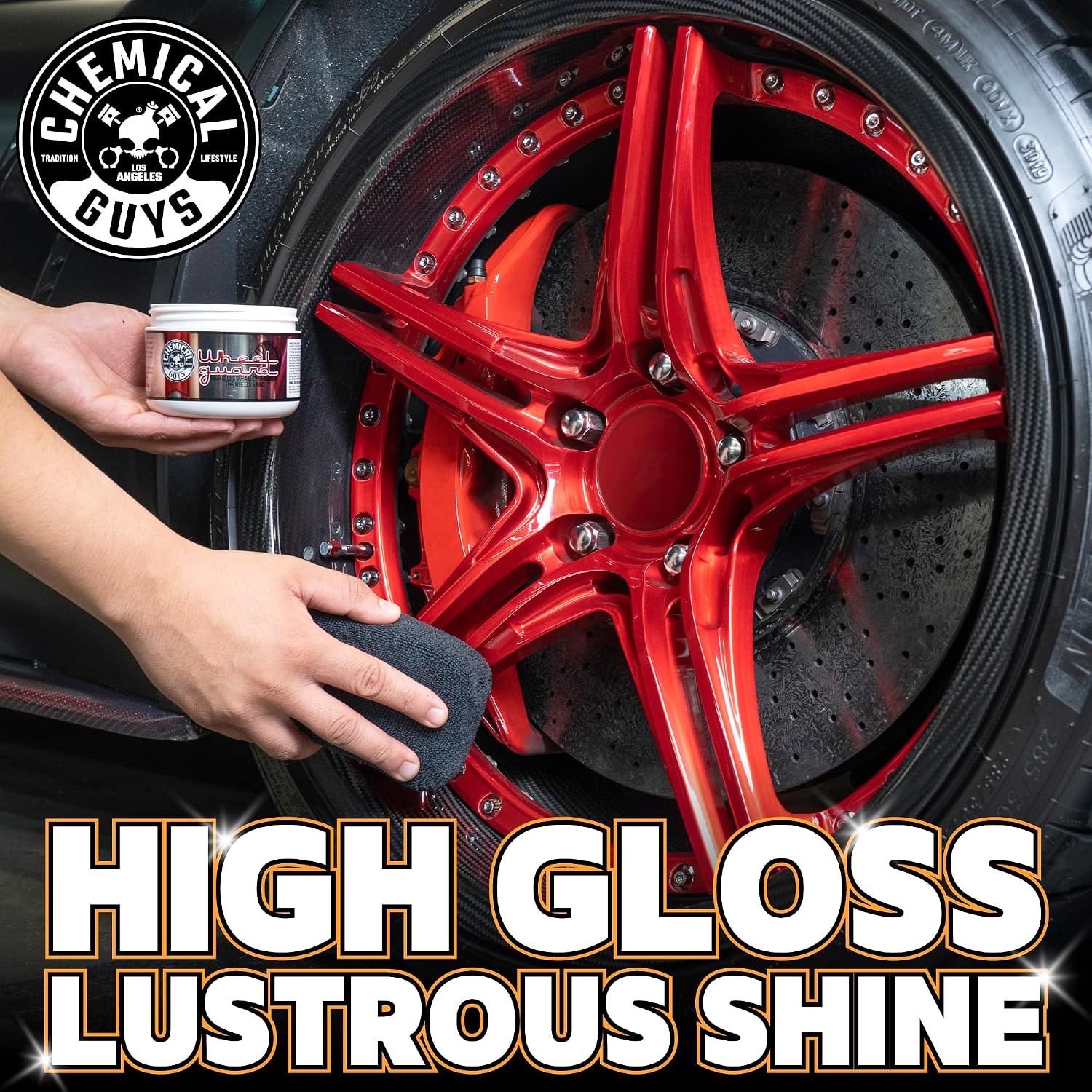 Chemical Guys, Wheel Guard & Rim Wax for All Wheel Finishes, Carnauba, 8 oz | Carnauba wax shields wheels and rims from brake dust and grime, adding gloss and easier rinse-off cleanup - Image 7
