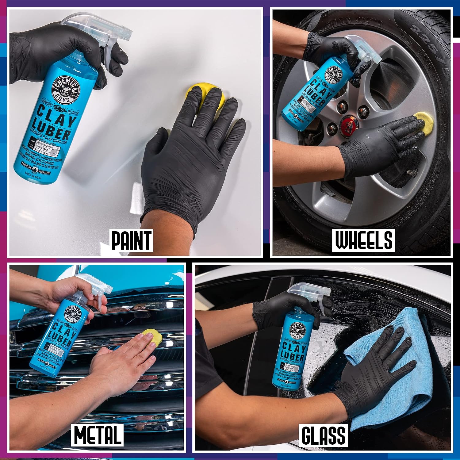 Chemical Guys, Clay Bar & Luber Combo Kit for Smooth Paint, 6-Piece Set | Clay bar plus lubricant lifts overspray, fallout and embedded grime, prepping paint for polish or wax - Image 9
