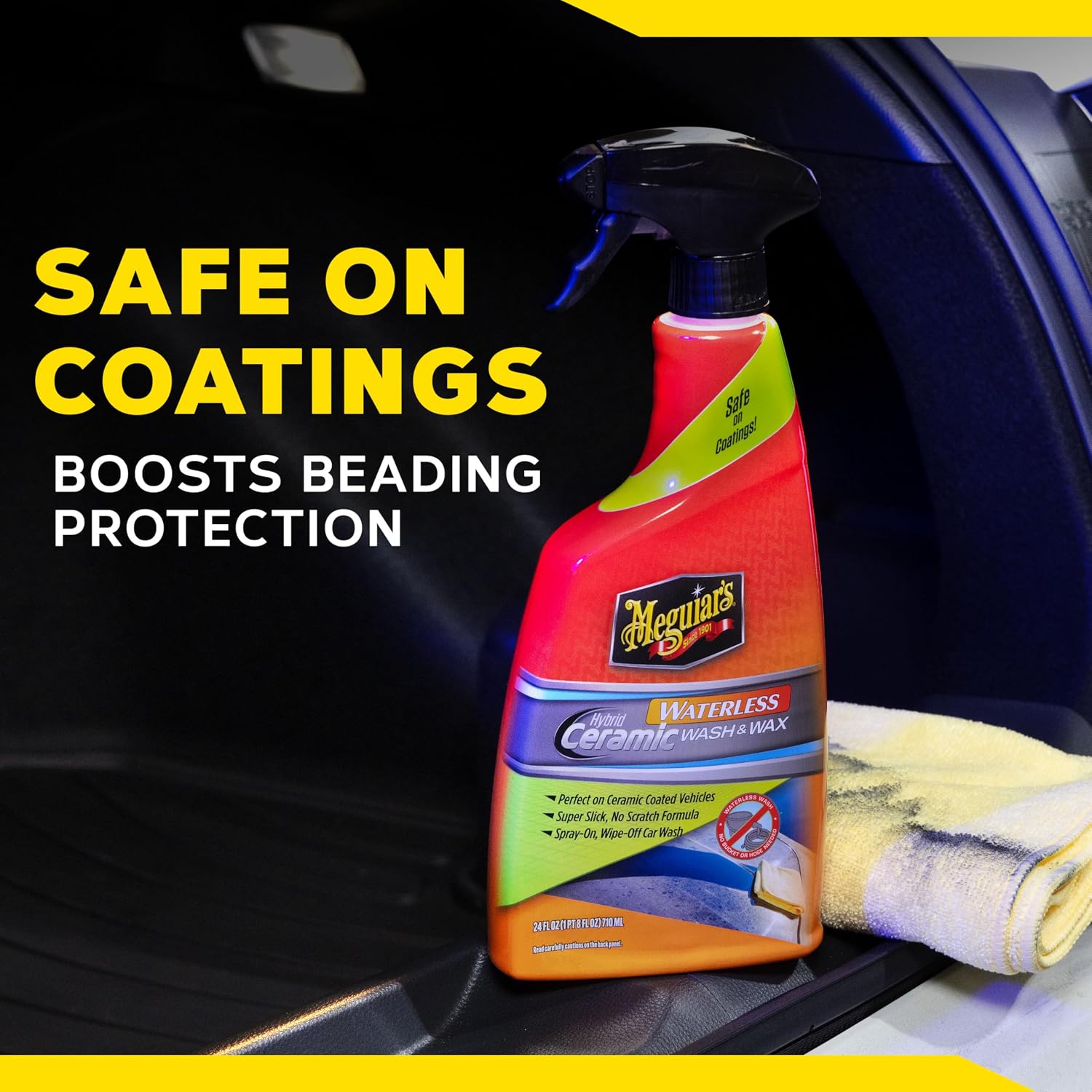 Meguiar's Hybrid Ceramic Waterless Wash and Wax | Waterless Car Wash & Wax Without Swirling or Scratching - Easy Car Maintenance, No Water Required - Image 9