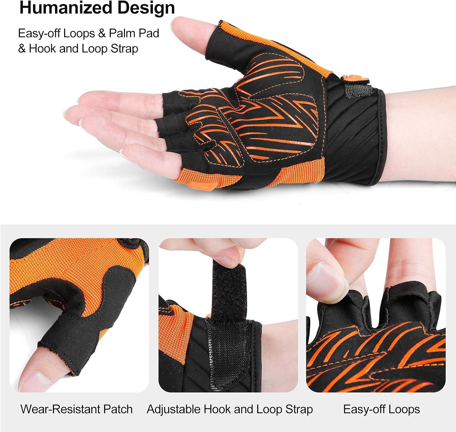 INBIKE Half Finger Cycling Gloves Knuckle Guard Padded Mountain Bike Glove | 5mm Shock-Absorbing Palm Padding, MTB Biking, Motocross, Road Bicycle, Breathable Mesh Fabric, Anti-Slip Palm - Image 5
