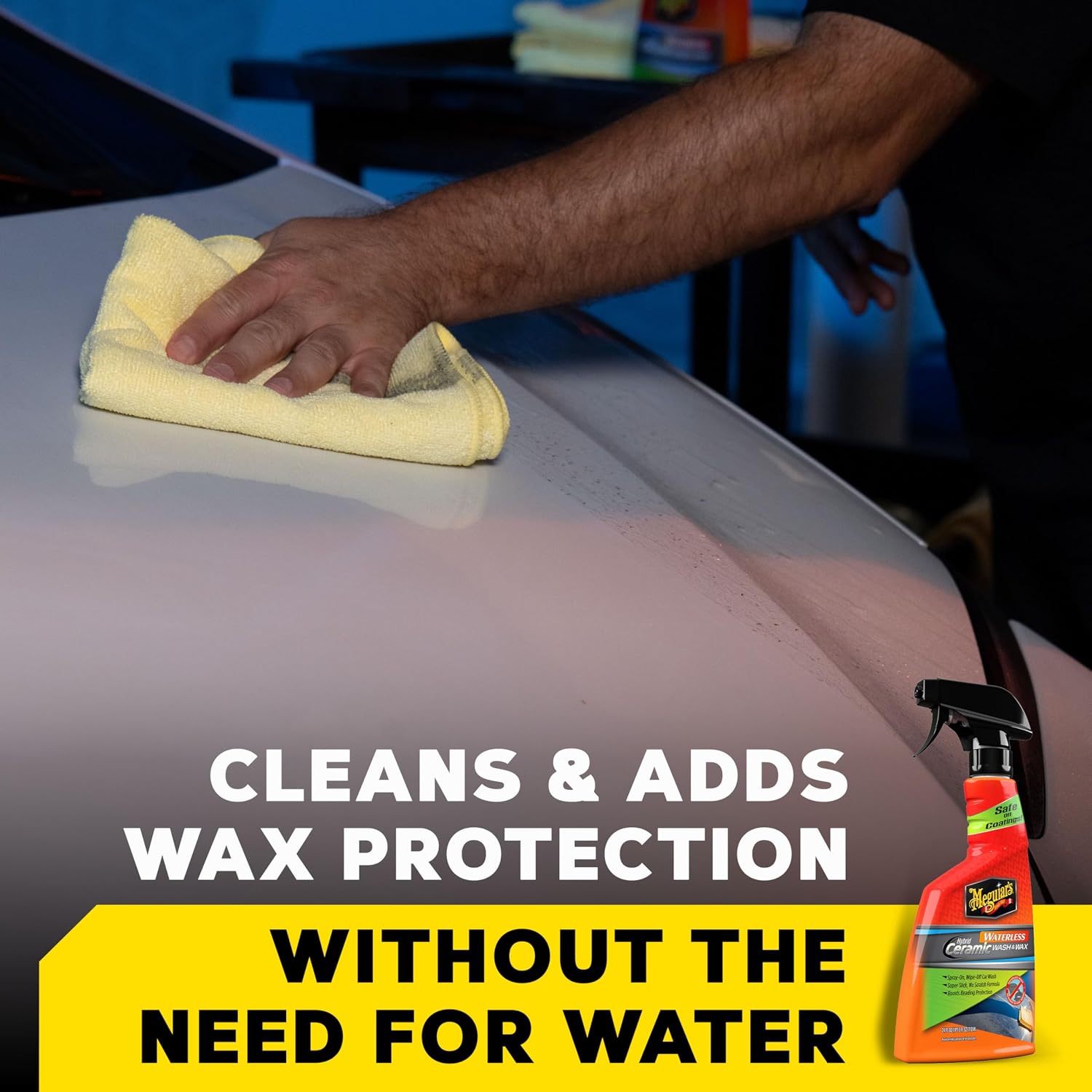 Meguiar's Hybrid Ceramic Waterless Wash and Wax | Waterless Car Wash & Wax Without Swirling or Scratching - Easy Car Maintenance, No Water Required - Image 3