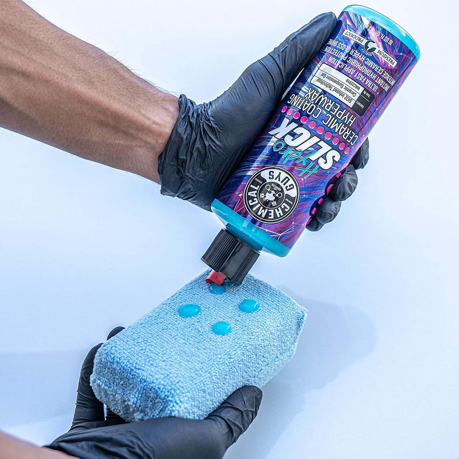 Chemical Guys, HydroSlick Intense Gloss Ceramic Coating HyperWax, 16 oz | Ceramic wax lays down high gloss and a hydrophobic, water-beading layer on paint, glass and trim, easy on and off - Image 10