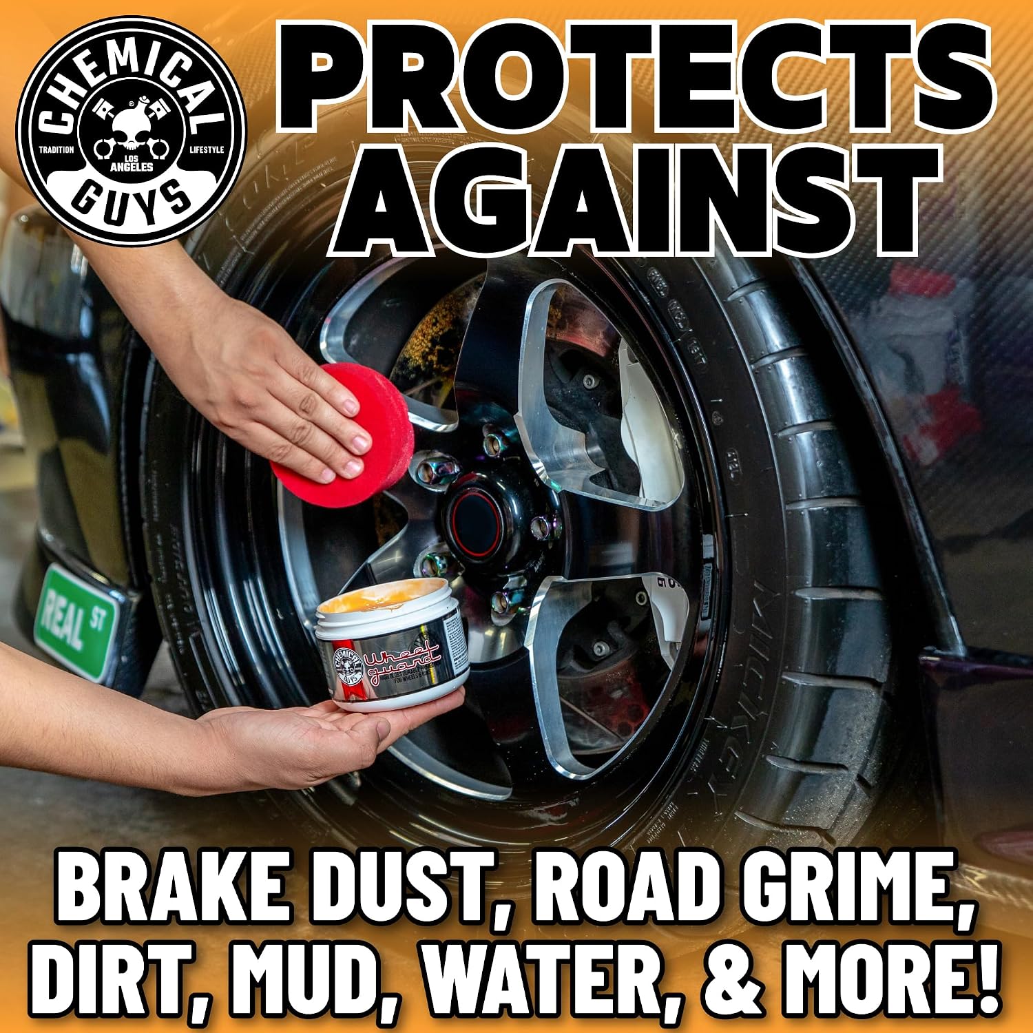 Chemical Guys, Wheel Guard & Rim Wax for All Wheel Finishes, Carnauba, 8 oz | Carnauba wax shields wheels and rims from brake dust and grime, adding gloss and easier rinse-off cleanup - Image 5
