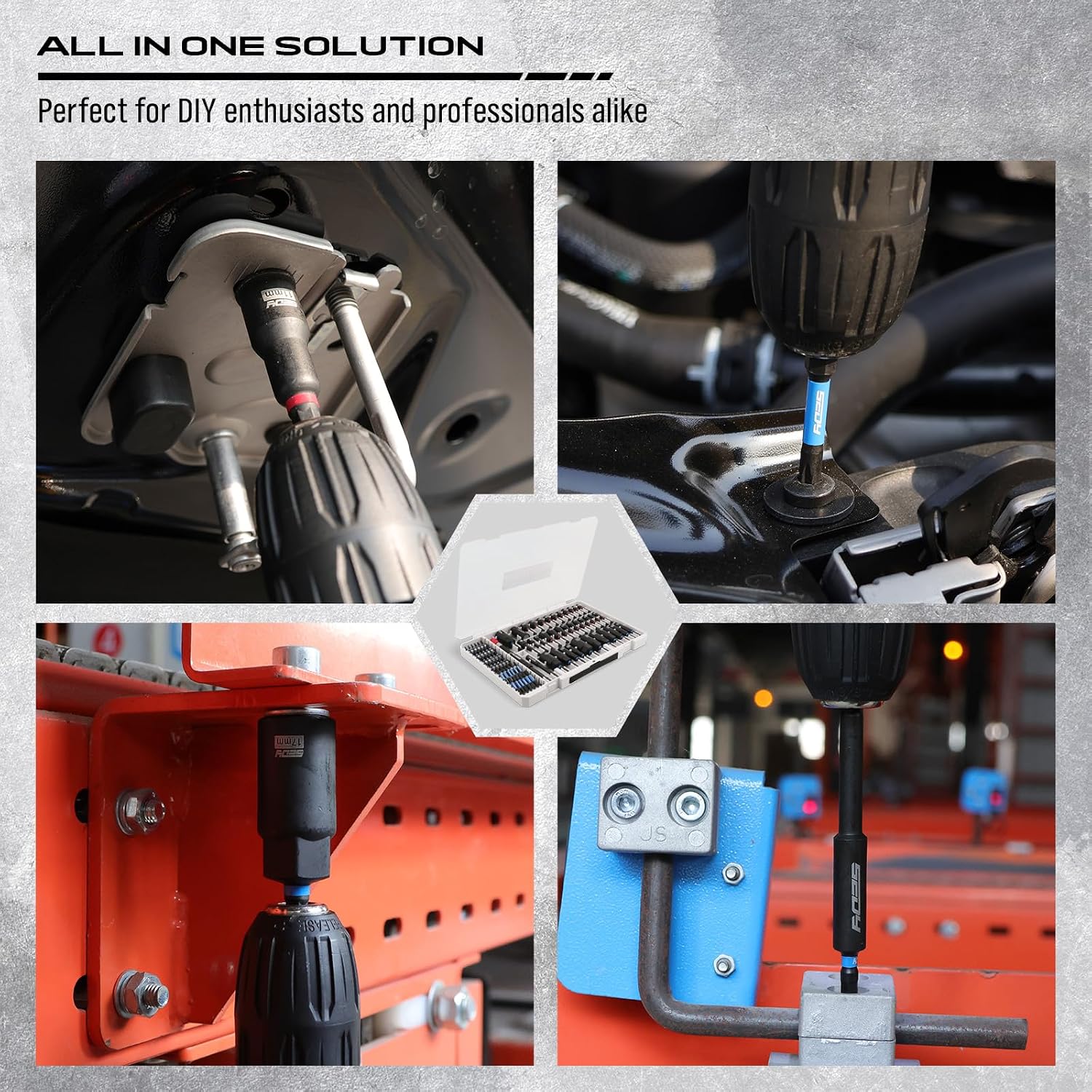 80-Piece Premium Magnetic Impact Nut Driver Set Metric & SAE with Socket Adapters, Bit Holder, Wing Nut Driver, Universal Sockets, Quick Release Extension, Power Bits - Image 9