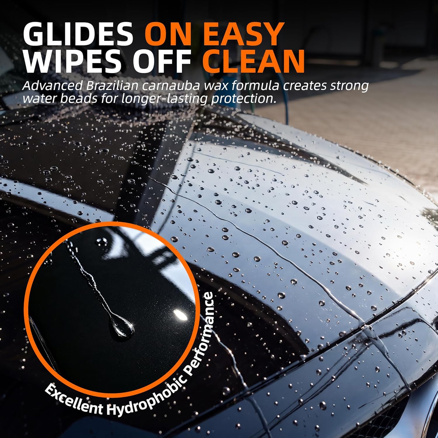 Liquid Cleaner Wax for Cars - 2 in 1 Car Wax Cleaner & Shine in One Step, Easy to Use Liquid for Paint Protection, Water Beading & Gloss for Black White Cars - 10.58 oz - Image 4