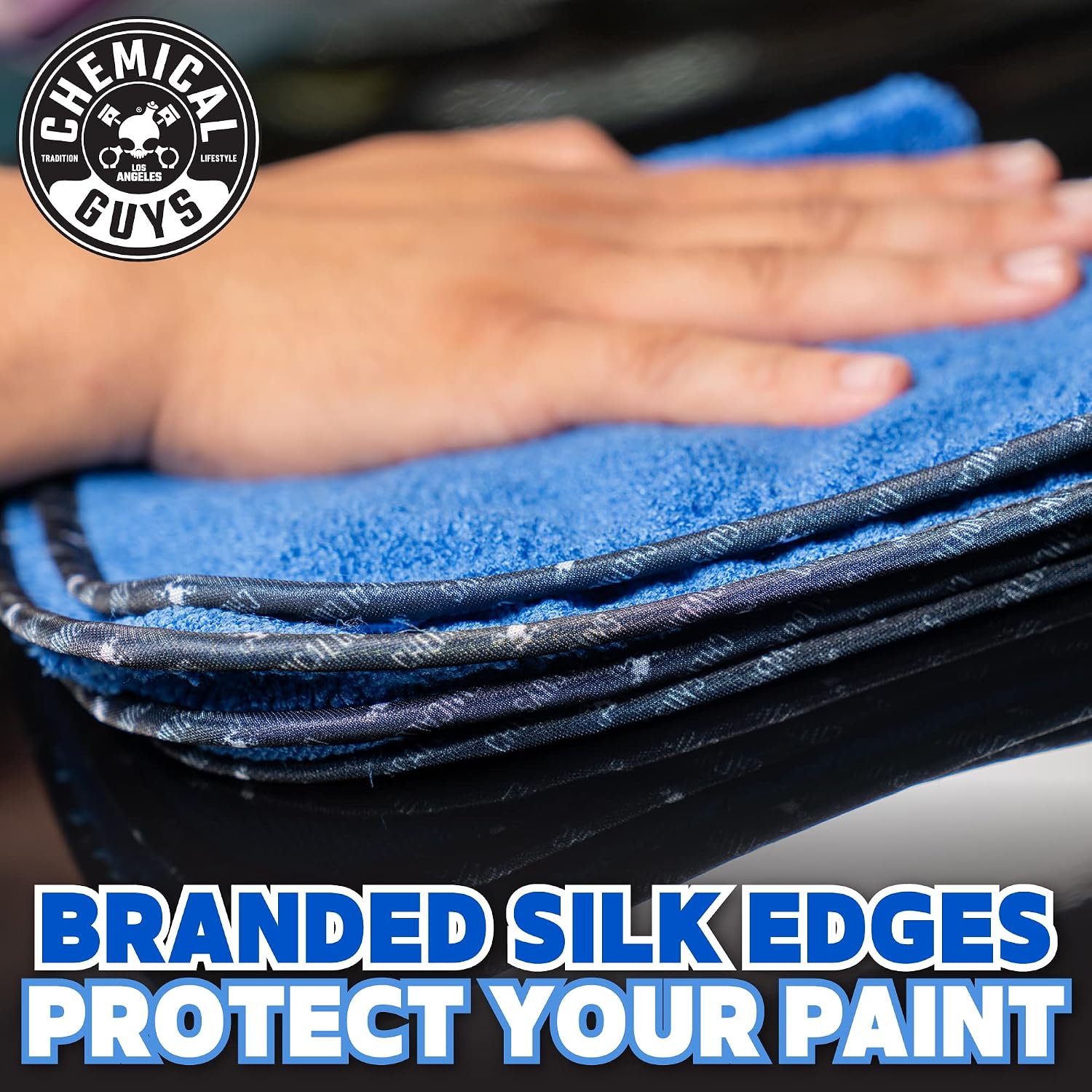 Chemical Guys, Professional Microfiber Towels, 16 x 16 in, Blue, 3 Pack | Ultra-soft, scratch-free towels to buff wax, dry panels and clean glass and interiors, machine washable - Image 3