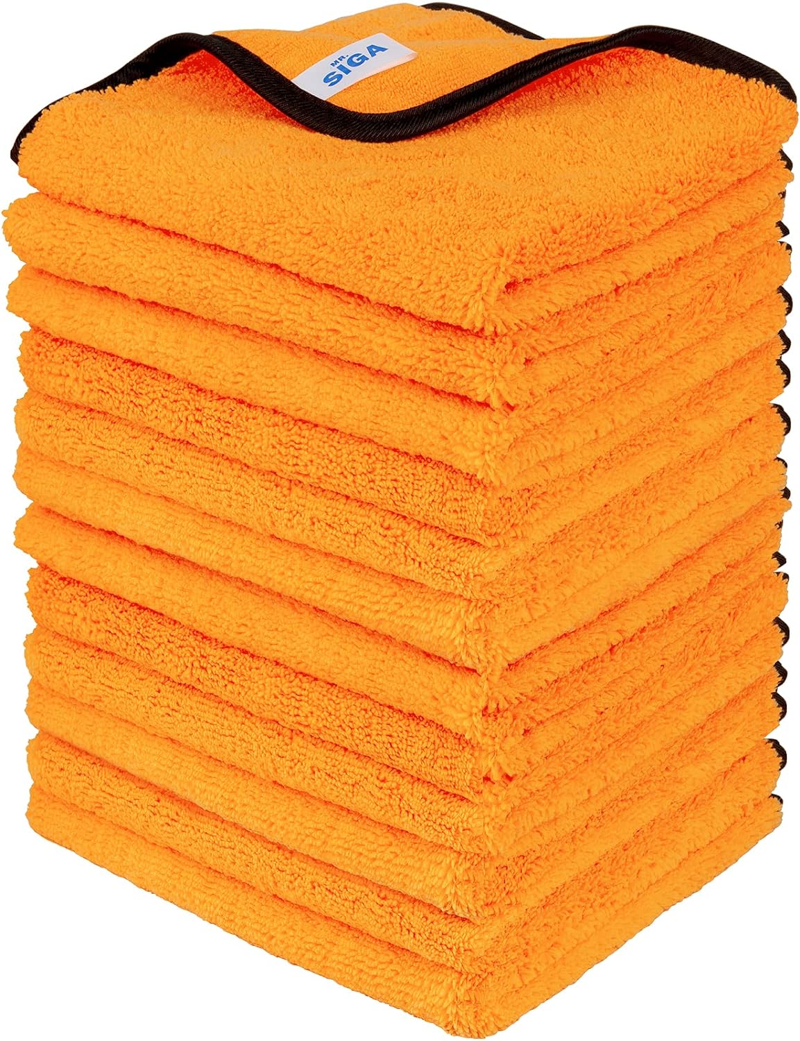 MR.SIGA Professional Microfiber Towels for Cars, Scratch Free, 12 Pack | Dual-sided car washing and detailing towels, gold, 40 x 60 cm(15.7 x 23.6 inch) - Image 2