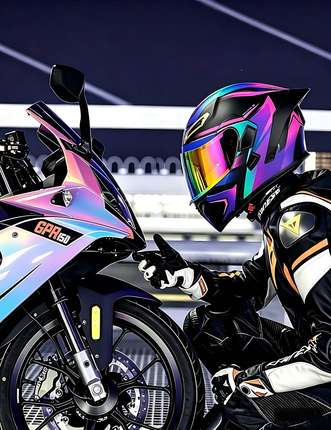 Bluetooth Motorcycle Helmet, Unisex, Dual-Lens Full-face Helmet, Flip-up, Modular Motorcycle Helmet with Bluetooth, DOT Approved - Image 7
