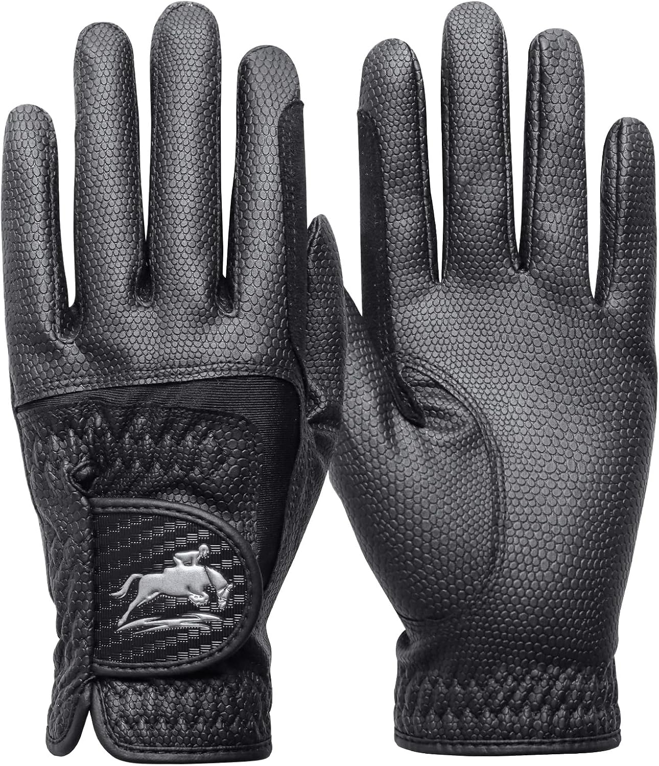 FINGER TEN Horse Riding Gloves Women Premium Pu Leather Equestrian Horseback Comfortable Grip Ladies Girls Glove Lightweight Breathable Touchscreen Stretchable for Outdoor Sport - Image 2
