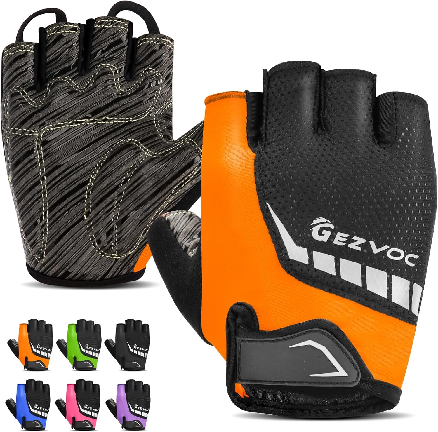 Cycling Gloves with Shock-Absorbing Pad, Extra Grip, Flexible Fit, Light Weight, Breathable for Men and Women Mountain Biking - Image 2