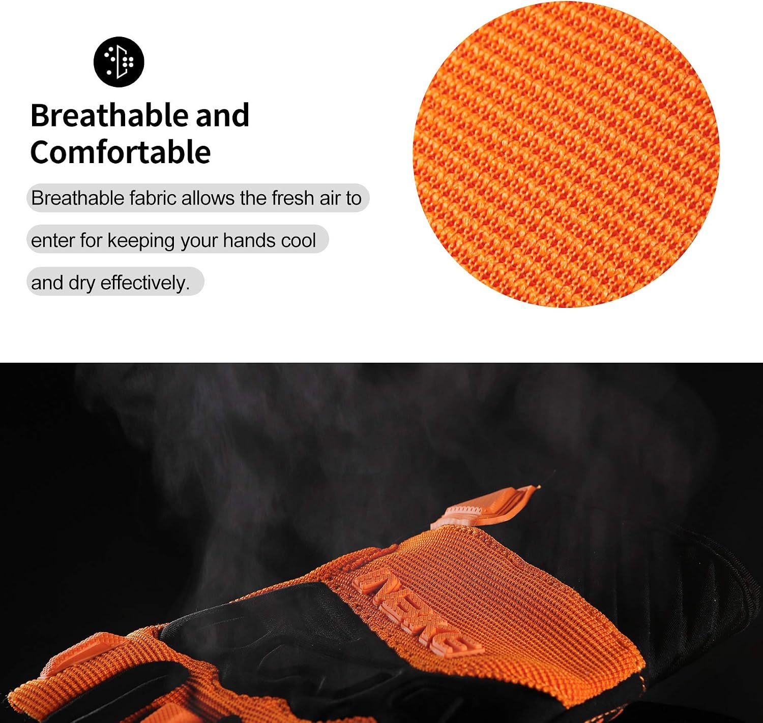 INBIKE Half Finger Cycling Gloves Knuckle Guard Padded Mountain Bike Glove | 5mm Shock-Absorbing Palm Padding, MTB Biking, Motocross, Road Bicycle, Breathable Mesh Fabric, Anti-Slip Palm - Image 3