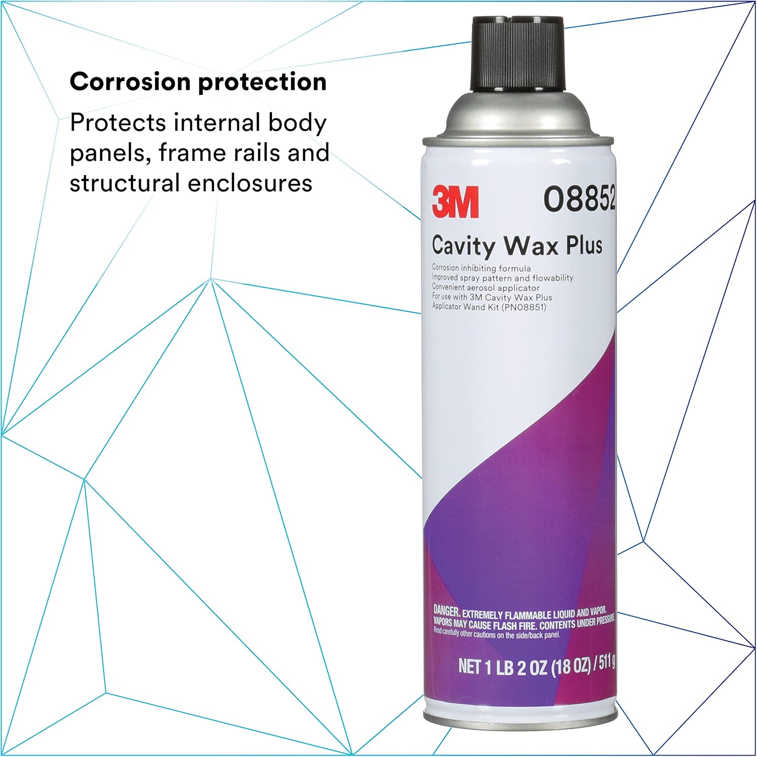 3M Cavity Wax Plus Aerosol Spray, 08852, 18 fl oz, Self-Healing, Chipping | Corrosion Protection; Non-Hardening; Peeling; Cracking - Image 13