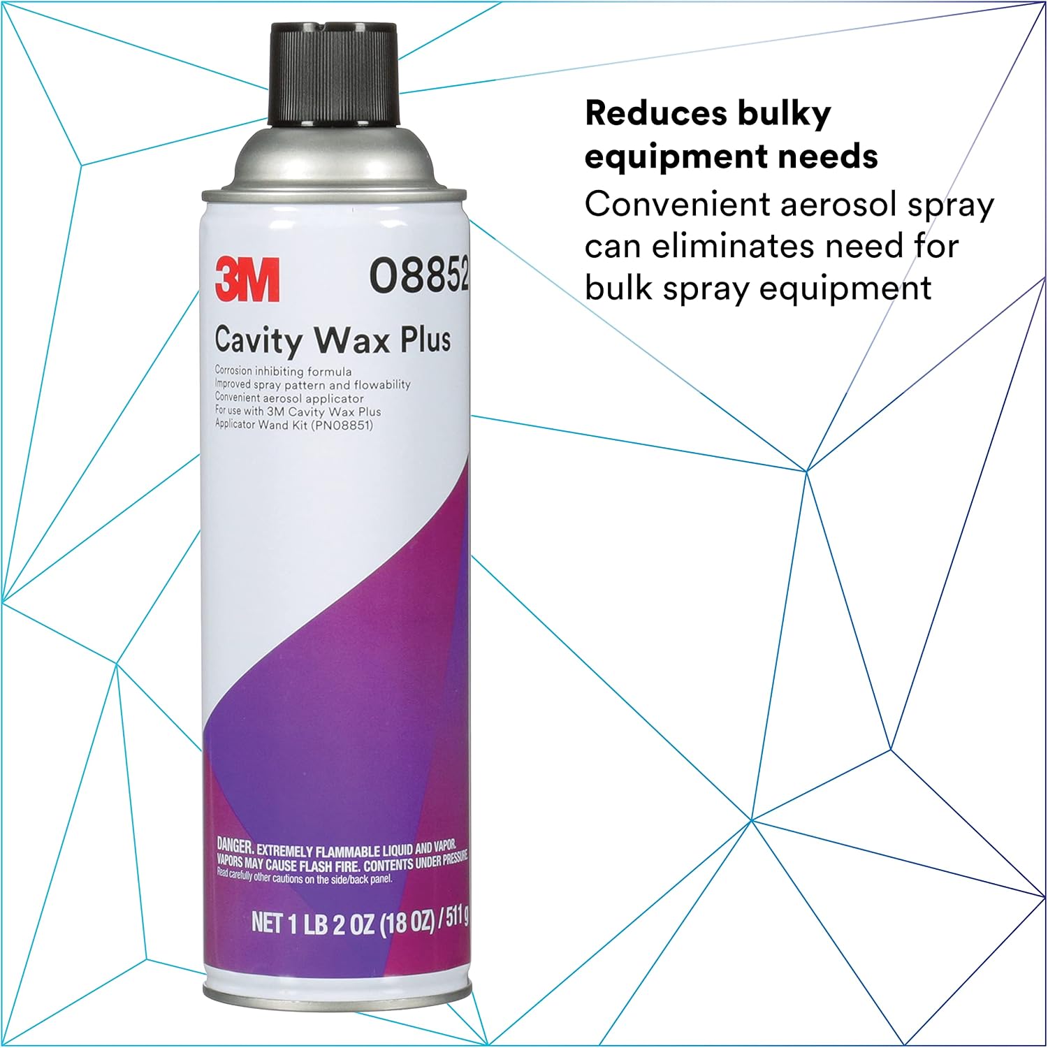 3M Cavity Wax Plus Aerosol Spray, 08852, 18 fl oz, Self-Healing, Chipping | Corrosion Protection; Non-Hardening; Peeling; Cracking - Image 14