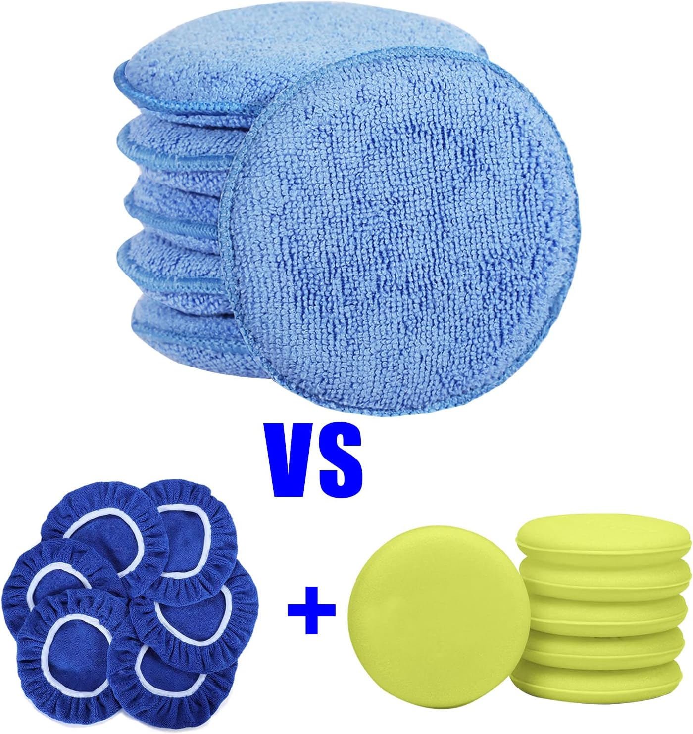 FONAROLL Wax Applicator Pads Polishing Pads Microfiber Applicator Pad for Car Wax and Polishing (Blue 12Pcs) - Image 5