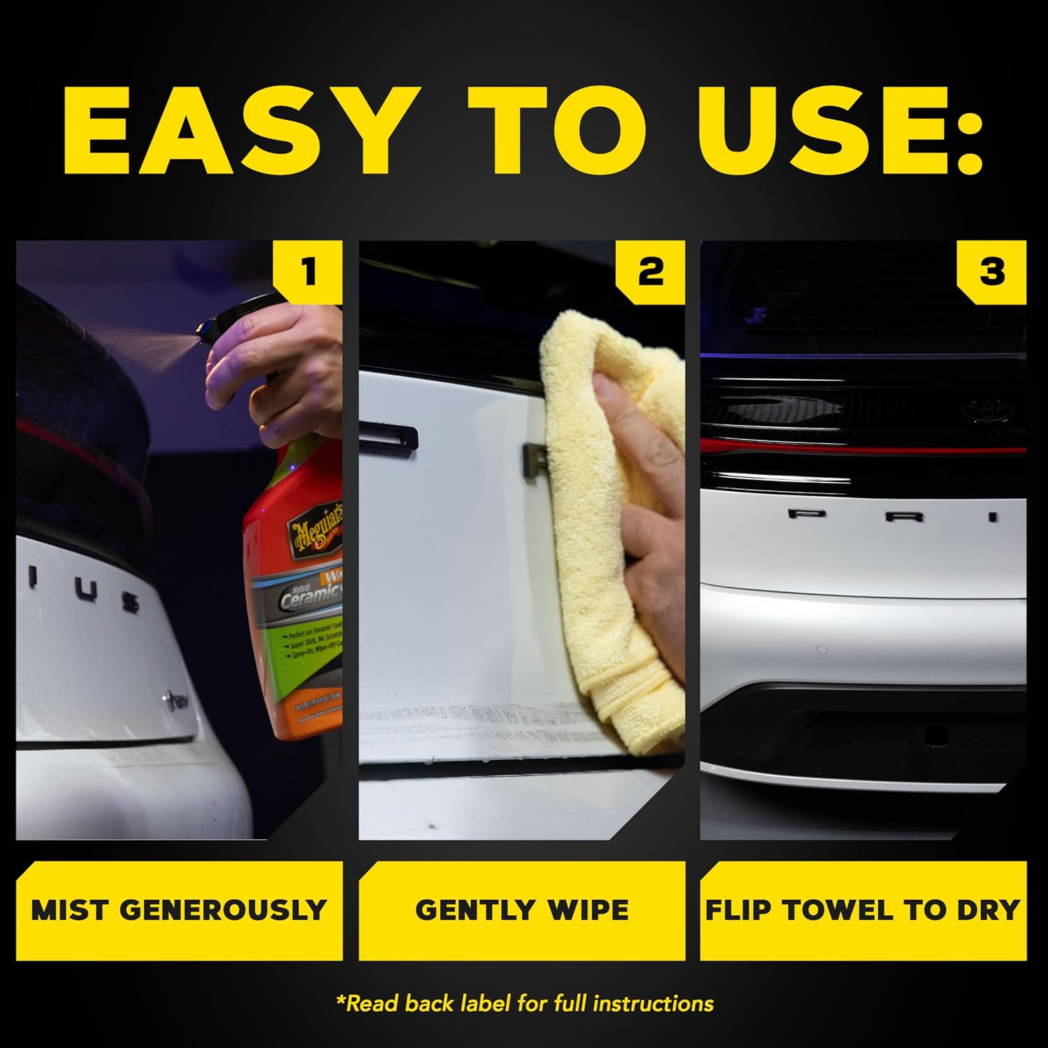 Meguiar's Hybrid Ceramic Waterless Wash and Wax | Waterless Car Wash & Wax Without Swirling or Scratching - Easy Car Maintenance, No Water Required - Image 7
