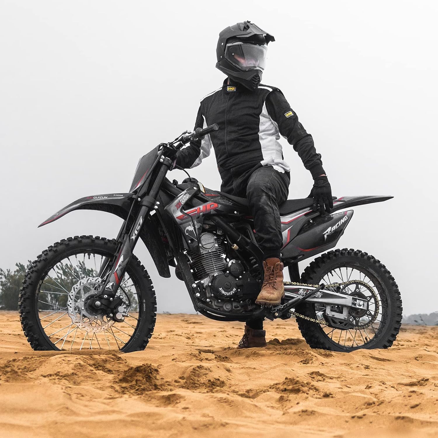 ILM Dual Sport Adventure Motorcycle Helmet with Pinlock Compatible Sun Visor Snowmobile ATV Dirt Bike Off Road Casco Model WS902 (Matte Black, L) - Image 7