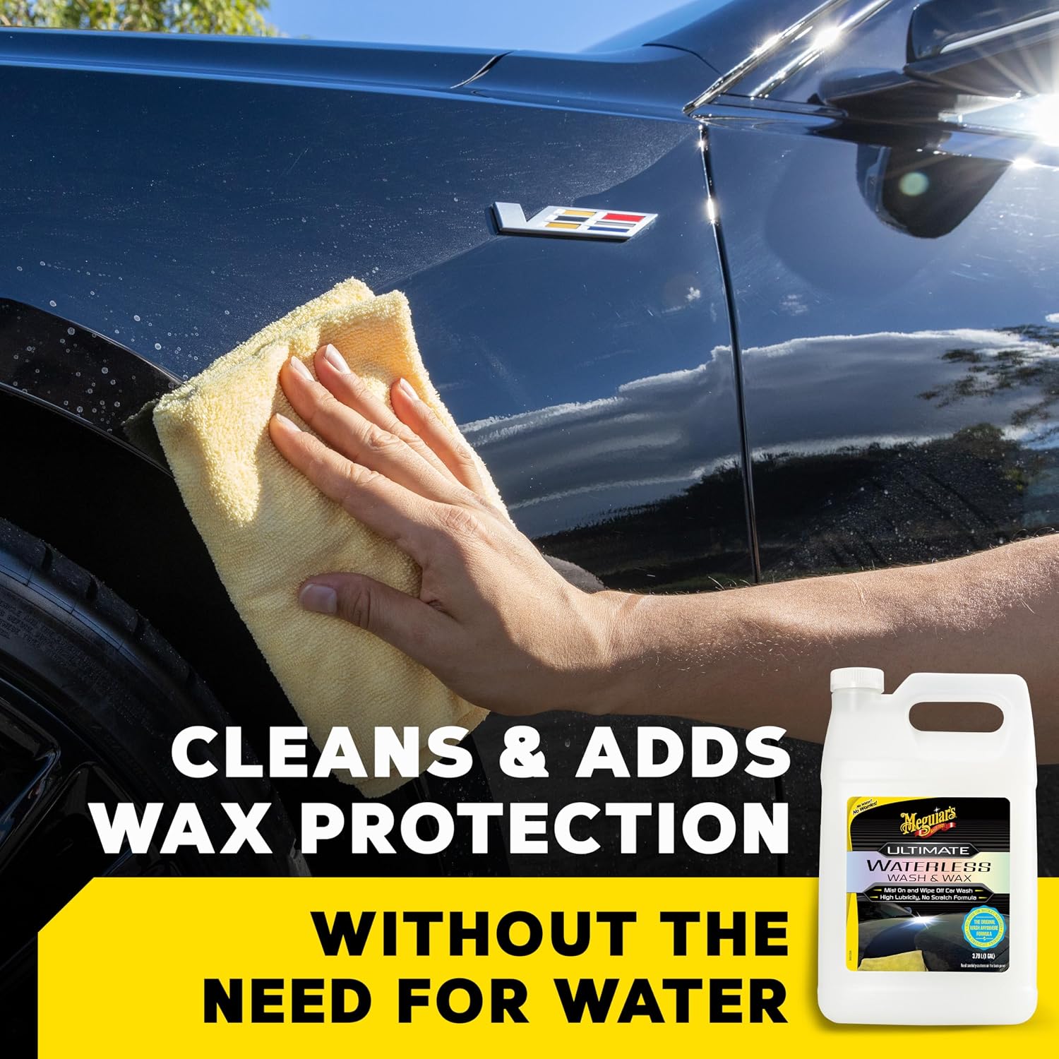 Meguiar's Ultimate Waterless Wash & Wax - Waterless Car Wash & Wax Without Swirling or Scratching - Easy Car Maintenance, No Water Required -1 Gallon (128 Oz) - Image 3