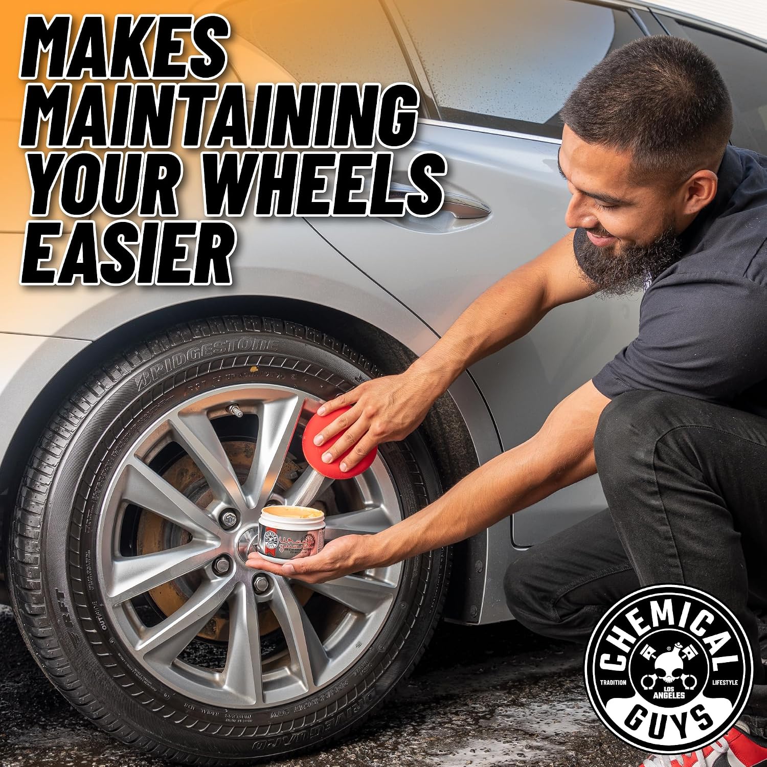 Chemical Guys, Wheel Guard & Rim Wax for All Wheel Finishes, Carnauba, 8 oz | Carnauba wax shields wheels and rims from brake dust and grime, adding gloss and easier rinse-off cleanup - Image 6