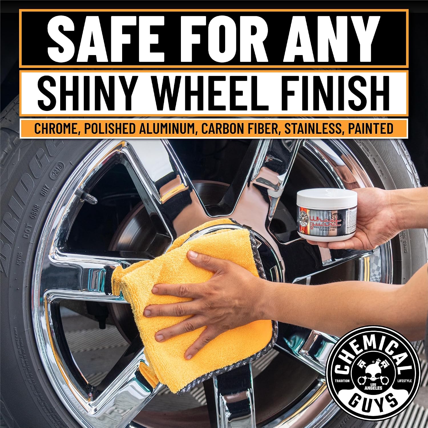 Chemical Guys, Wheel Guard & Rim Wax for All Wheel Finishes, Carnauba, 8 oz | Carnauba wax shields wheels and rims from brake dust and grime, adding gloss and easier rinse-off cleanup - Image 4